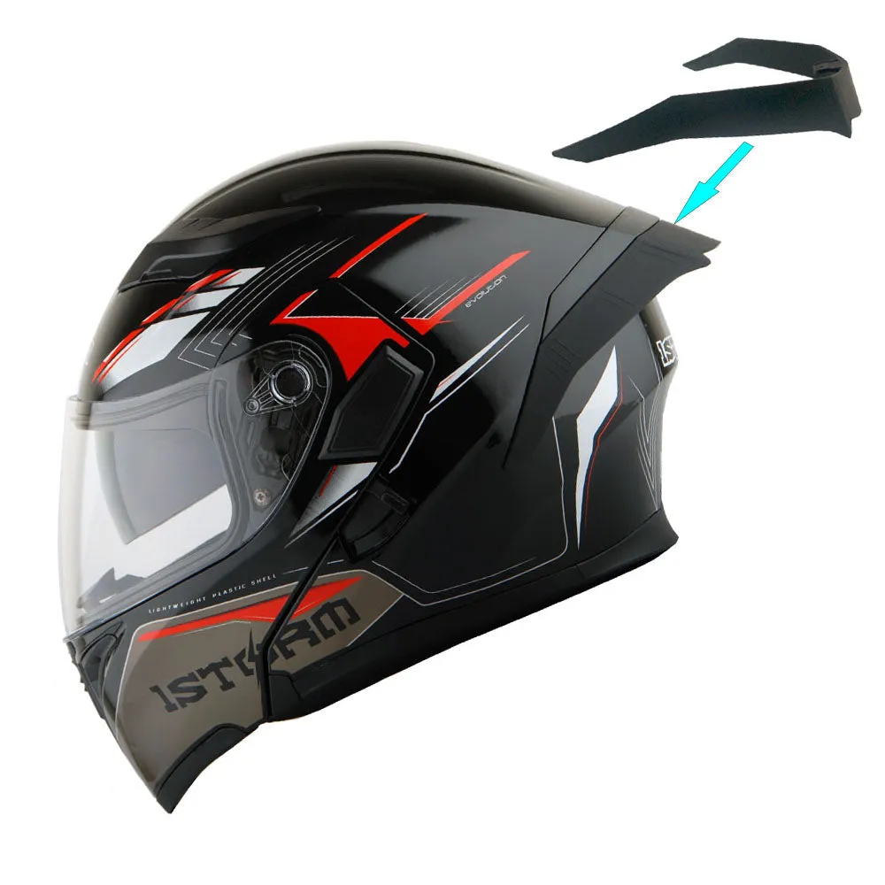 1Storm Motorcycle Modular Full Face Flip up Dual Visor Helmet   Spoiler   Motorcycle Bluetooth Headset: HB89