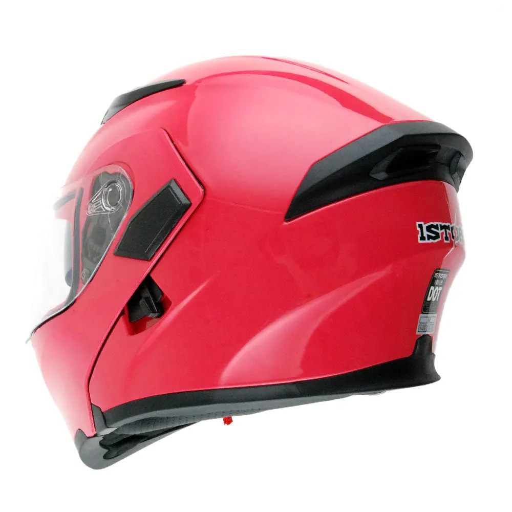 1Storm Motorcycle Modular Full Face Flip up Dual Visor Helmet   Spoiler   Motorcycle Bluetooth Headset: HB89