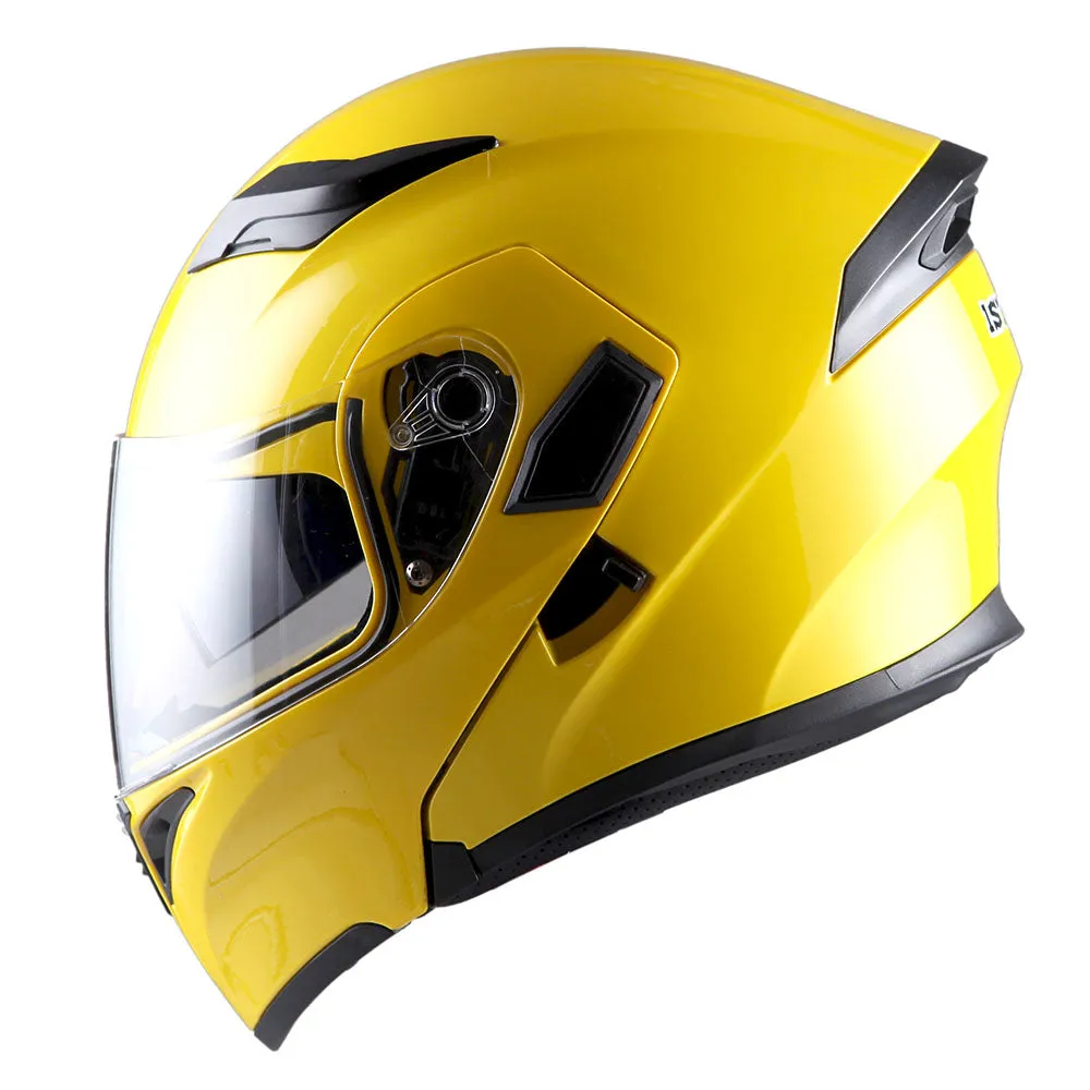 1Storm Motorcycle Modular Full Face Flip up Dual Visor Helmet   Spoiler   Motorcycle Bluetooth Headset: HB89