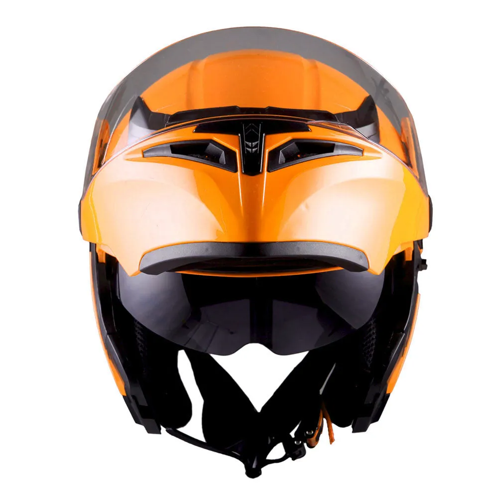 1Storm Motorcycle Modular Full Face Flip up Dual Visor Helmet   Spoiler   Motorcycle Bluetooth Headset: HB89