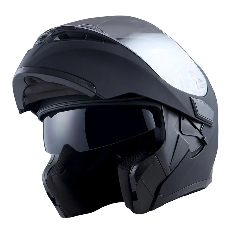 1Storm Motorcycle Modular Full Face Flip up Dual Visor Helmet   Spoiler   Motorcycle Bluetooth Headset: HB89