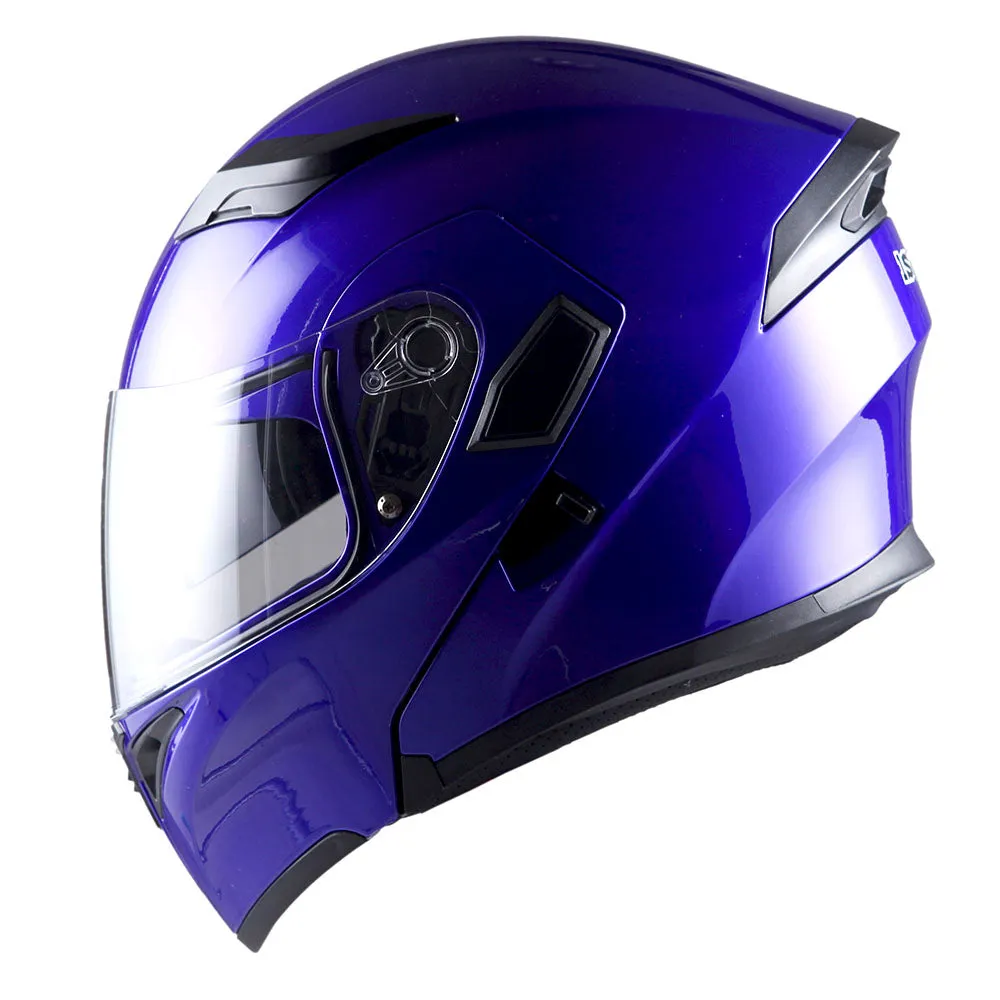 1Storm Motorcycle Modular Full Face Flip up Dual Visor Helmet   Spoiler   Motorcycle Bluetooth Headset: HB89