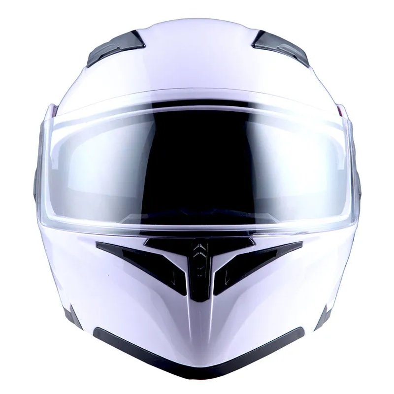 1Storm Motorcycle Modular Full Face Flip up Dual Visor Helmet   Spoiler   Motorcycle Bluetooth Headset: HB89