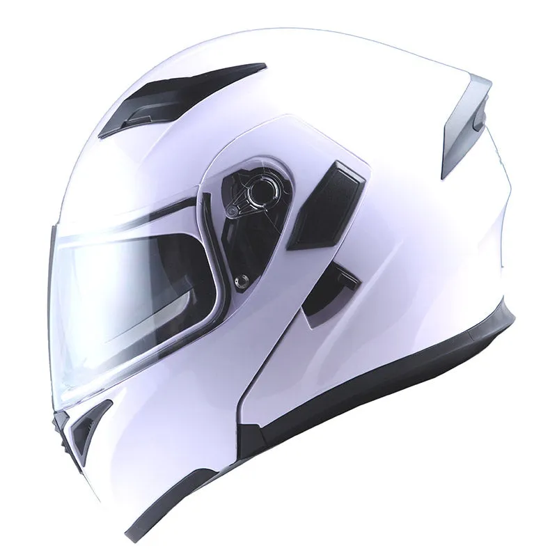 1Storm Motorcycle Modular Full Face Flip up Dual Visor Helmet   Spoiler   Motorcycle Bluetooth Headset: HB89