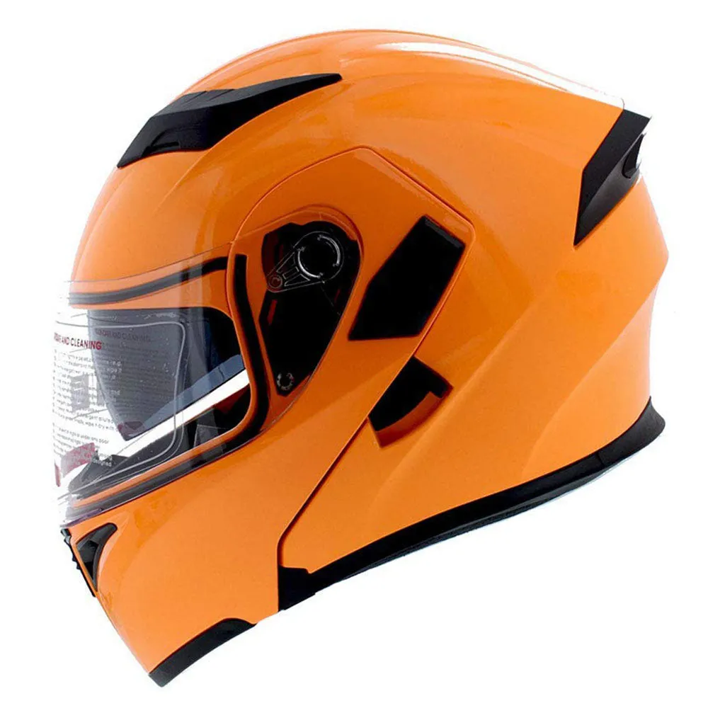 1Storm Motorcycle Modular Full Face Flip up Dual Visor Helmet   Spoiler   Motorcycle Bluetooth Headset: HB89