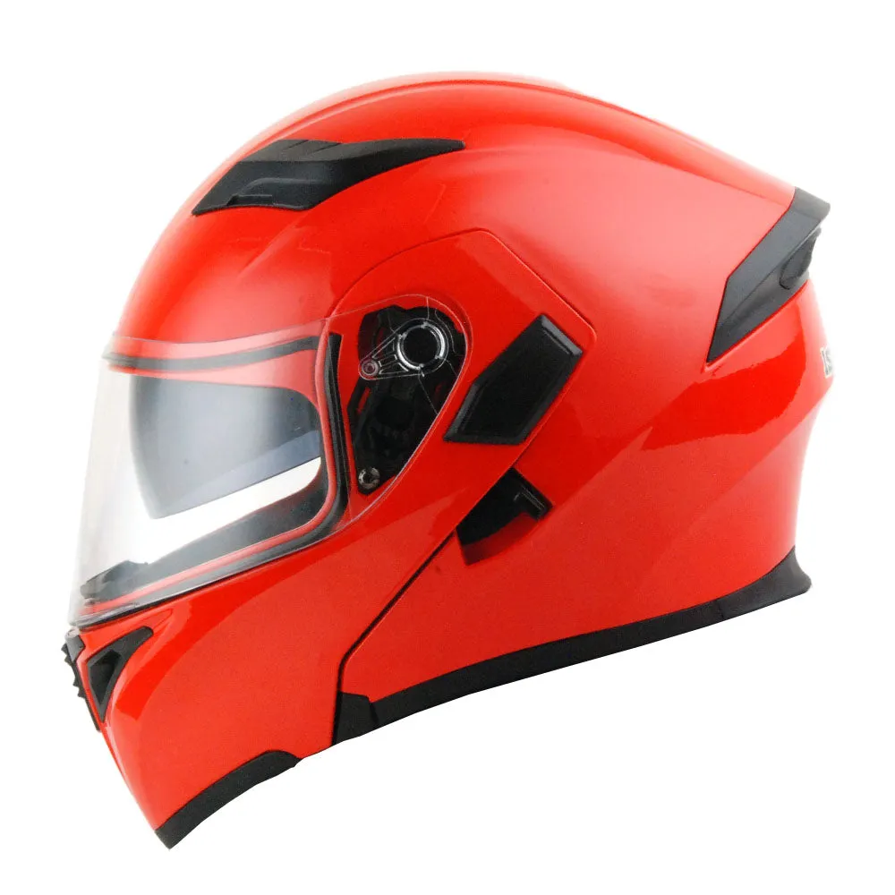 1Storm Motorcycle Modular Full Face Flip up Dual Visor Helmet   Spoiler   Motorcycle Bluetooth Headset: HB89