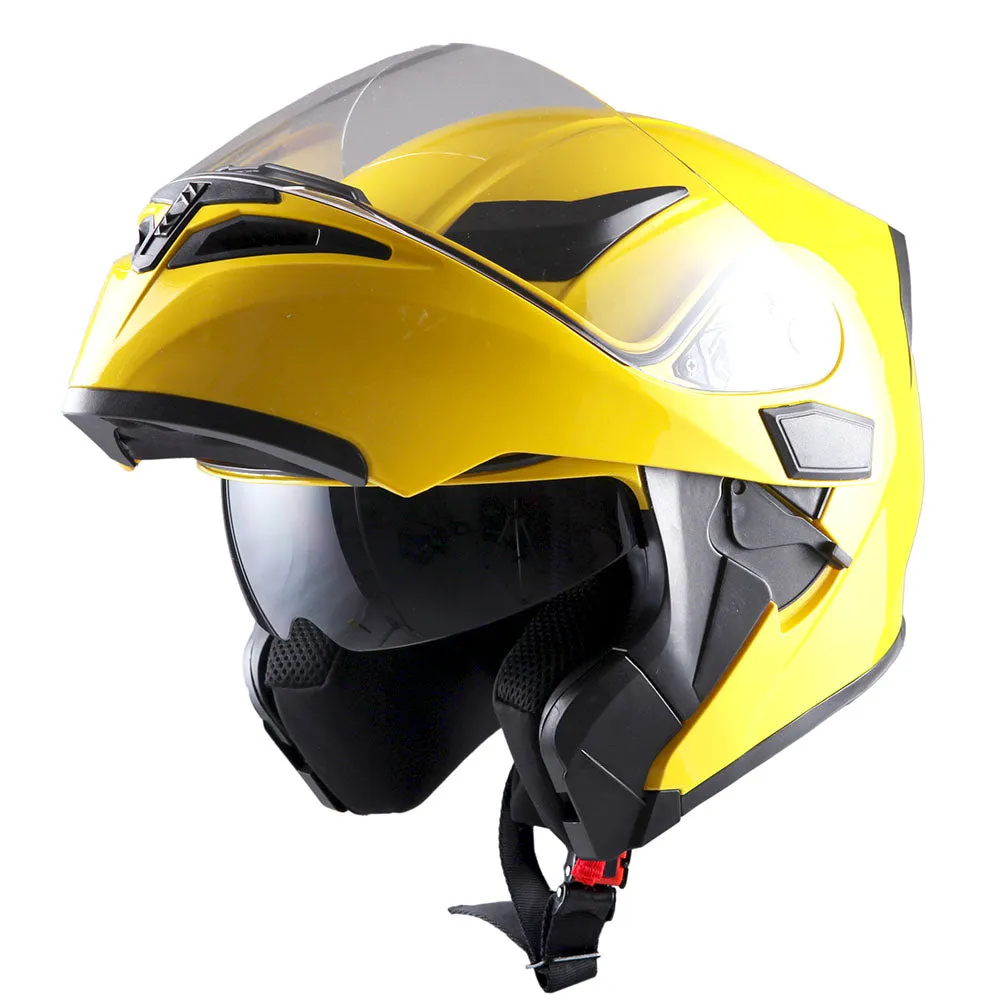 1Storm Motorcycle Modular Full Face Flip up Dual Visor Helmet   Spoiler   Motorcycle Bluetooth Headset: HB89