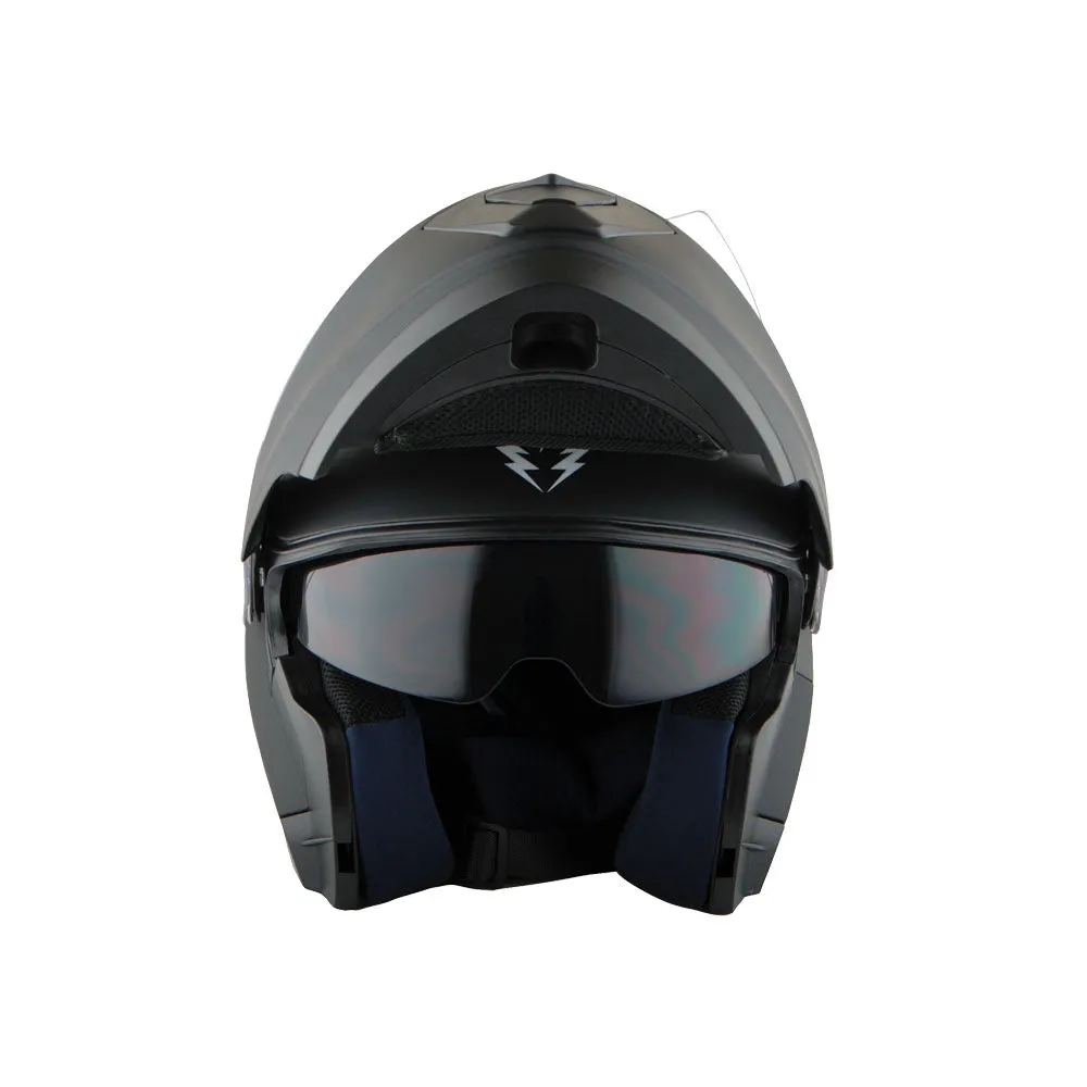 1Storm New Motorcycle Bike Modular Full Face Helmet Dual Visor Sun Shield with LED Tail Light   Motorcycle Bluetooth Headset: Modular901