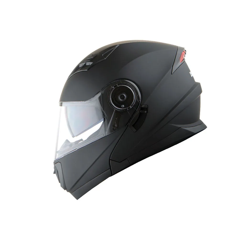 1Storm New Motorcycle Bike Modular Full Face Helmet Dual Visor Sun Shield with LED Tail Light   Motorcycle Bluetooth Headset: Modular901