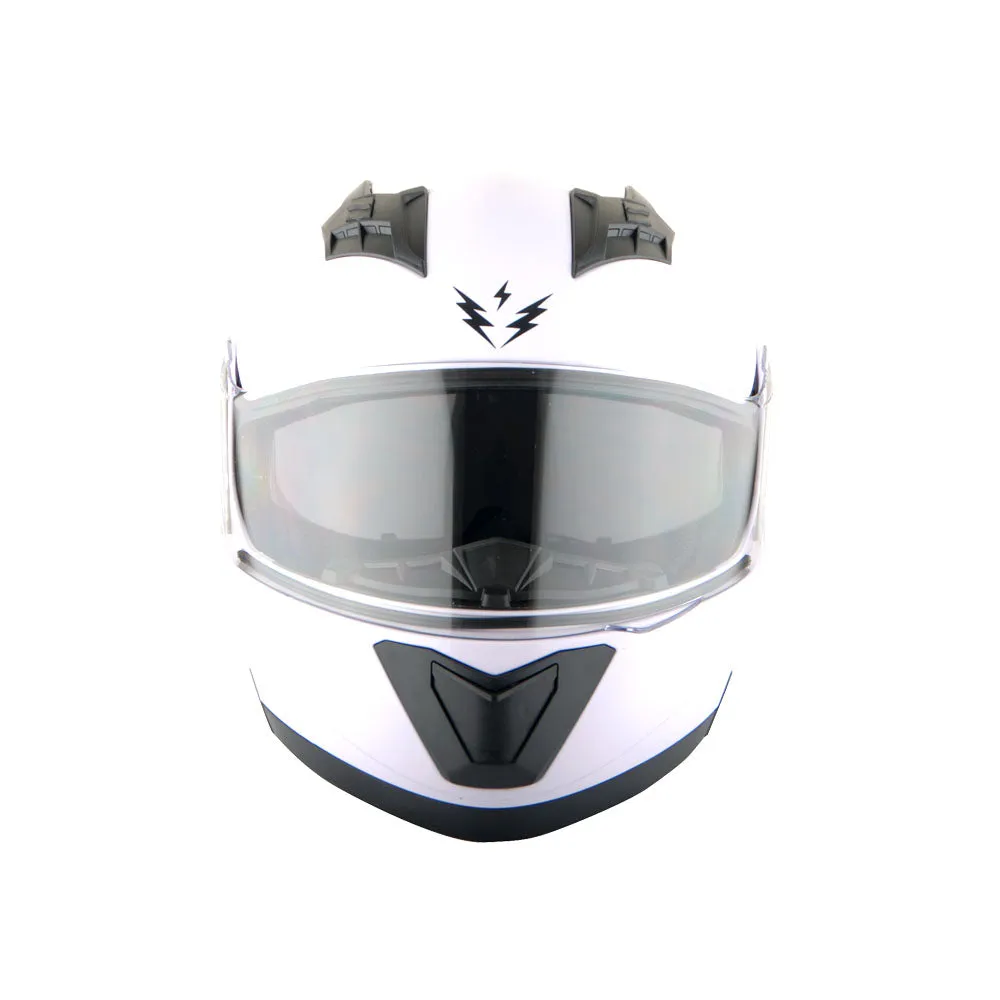 1Storm New Motorcycle Bike Modular Full Face Helmet Dual Visor Sun Shield with LED Tail Light   Motorcycle Bluetooth Headset: Modular901