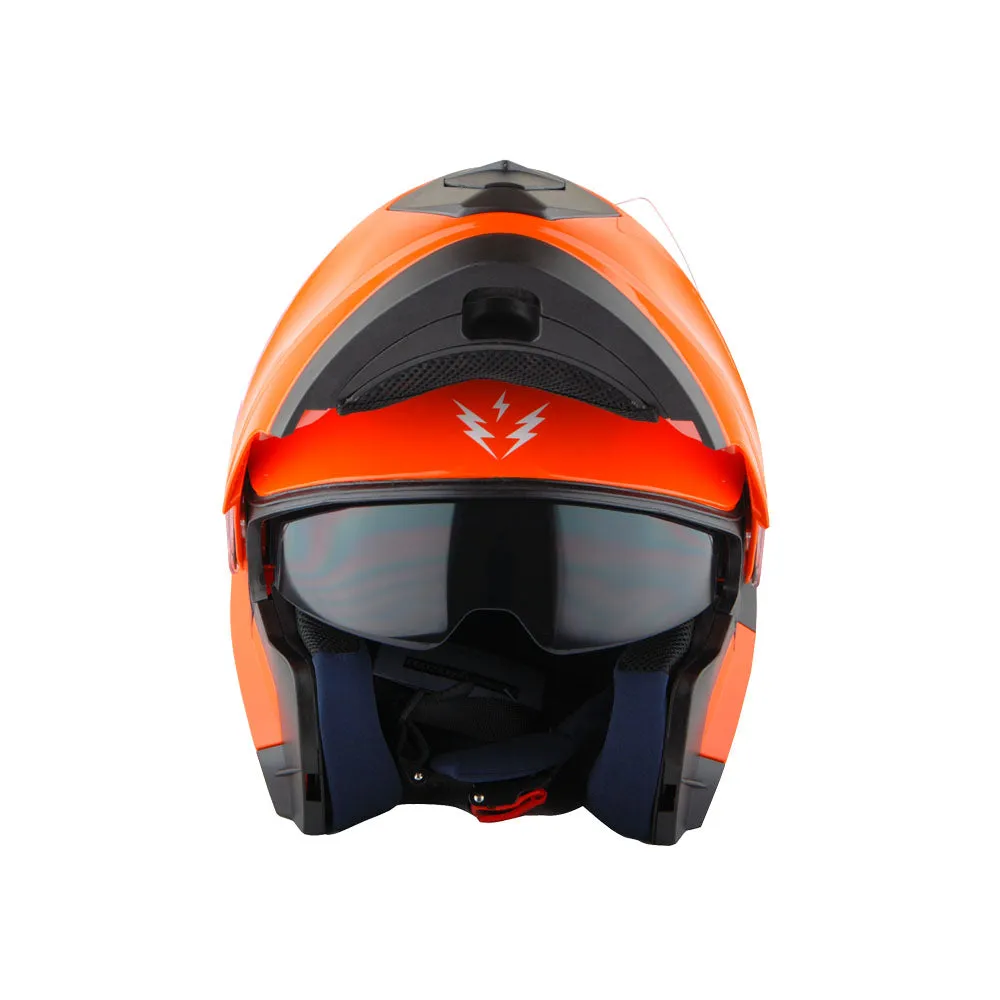 1Storm New Motorcycle Bike Modular Full Face Helmet Dual Visor Sun Shield with LED Tail Light   Motorcycle Bluetooth Headset: Modular901