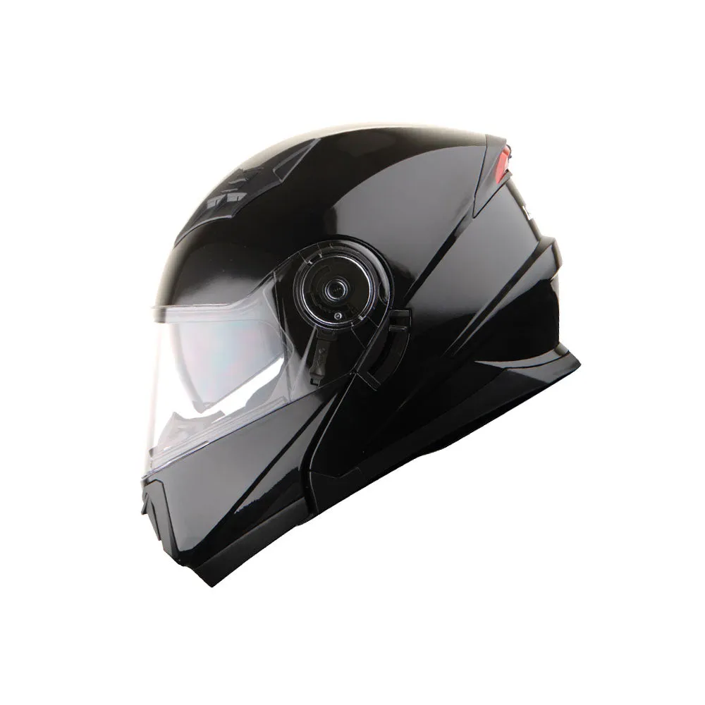 1Storm New Motorcycle Bike Modular Full Face Helmet Dual Visor Sun Shield with LED Tail Light   Motorcycle Bluetooth Headset: Modular901