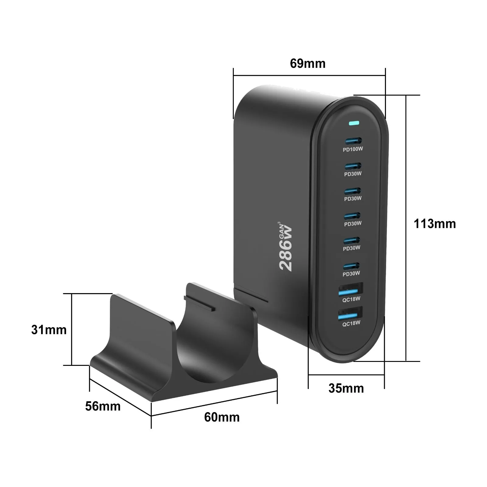 286W GaN: Multifunctional Desktop Fast Charger