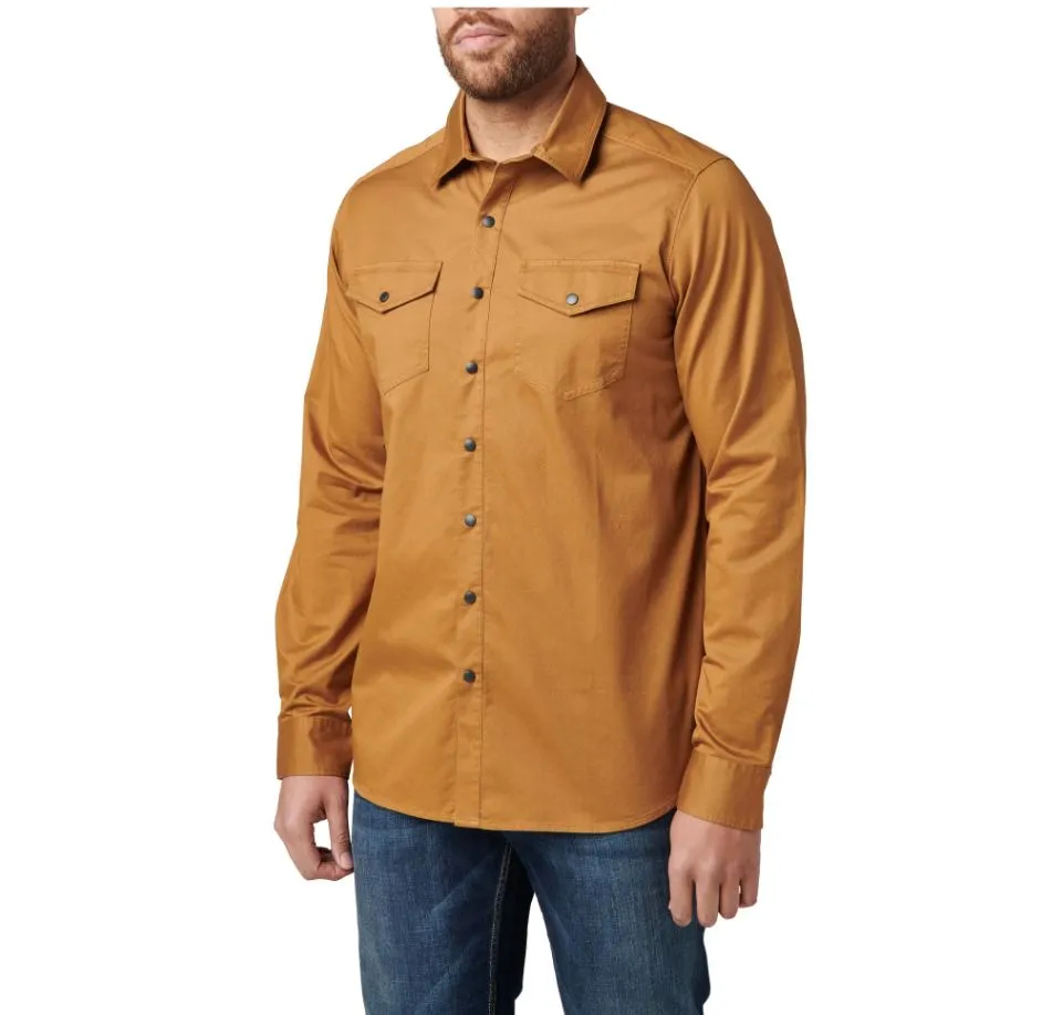 5.11 Mens Gunner Flannel Long Sleeve Button Down Shirt