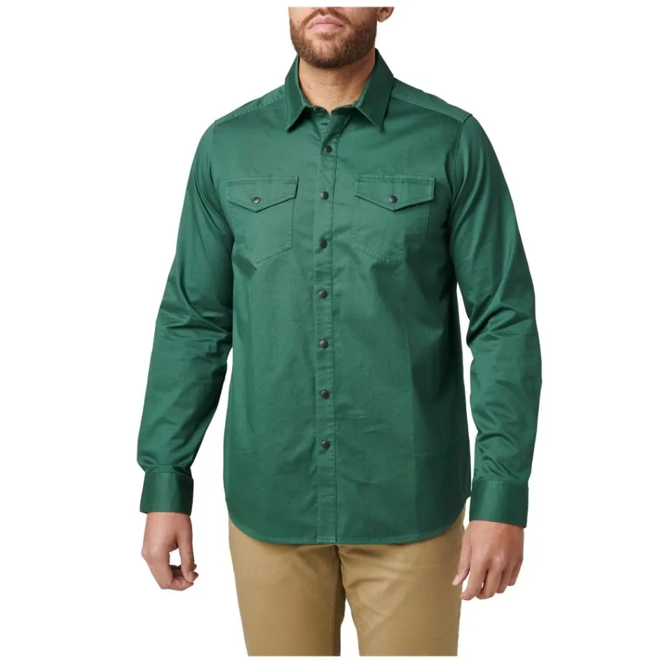 5.11 Mens Gunner Flannel Long Sleeve Button Down Shirt