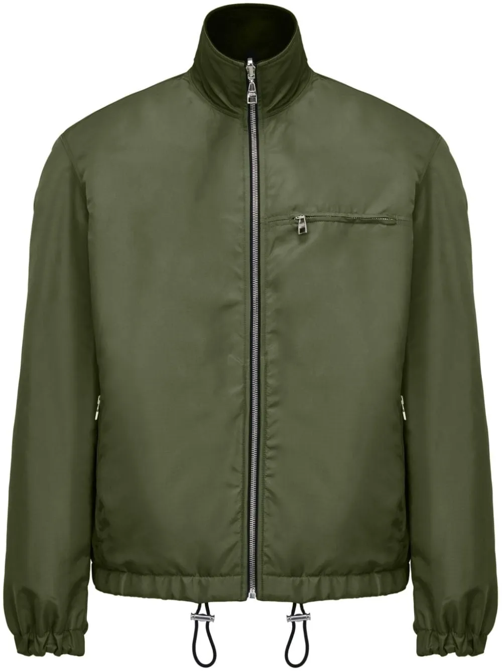 ALEXANDER MCQUEEN Modern Men's Khaki and Black Hybrid Cotton Bomber Jacket for SS24 Season