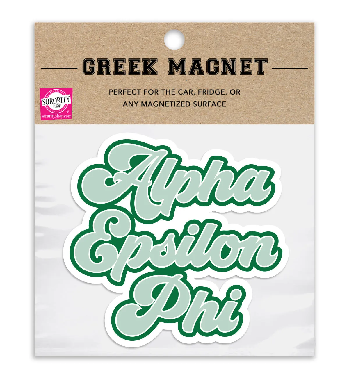 Alpha Epsilon Phi Retro Sorority Car Magnet Set of 2