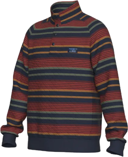 Bean's Quilted Sweatshirt Stripe Men's Regular