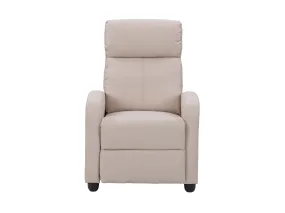 Beige Push Back Recliner