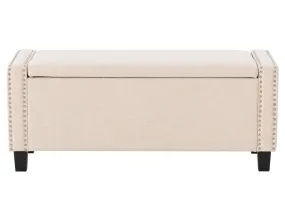 Beige Storage Ottoman