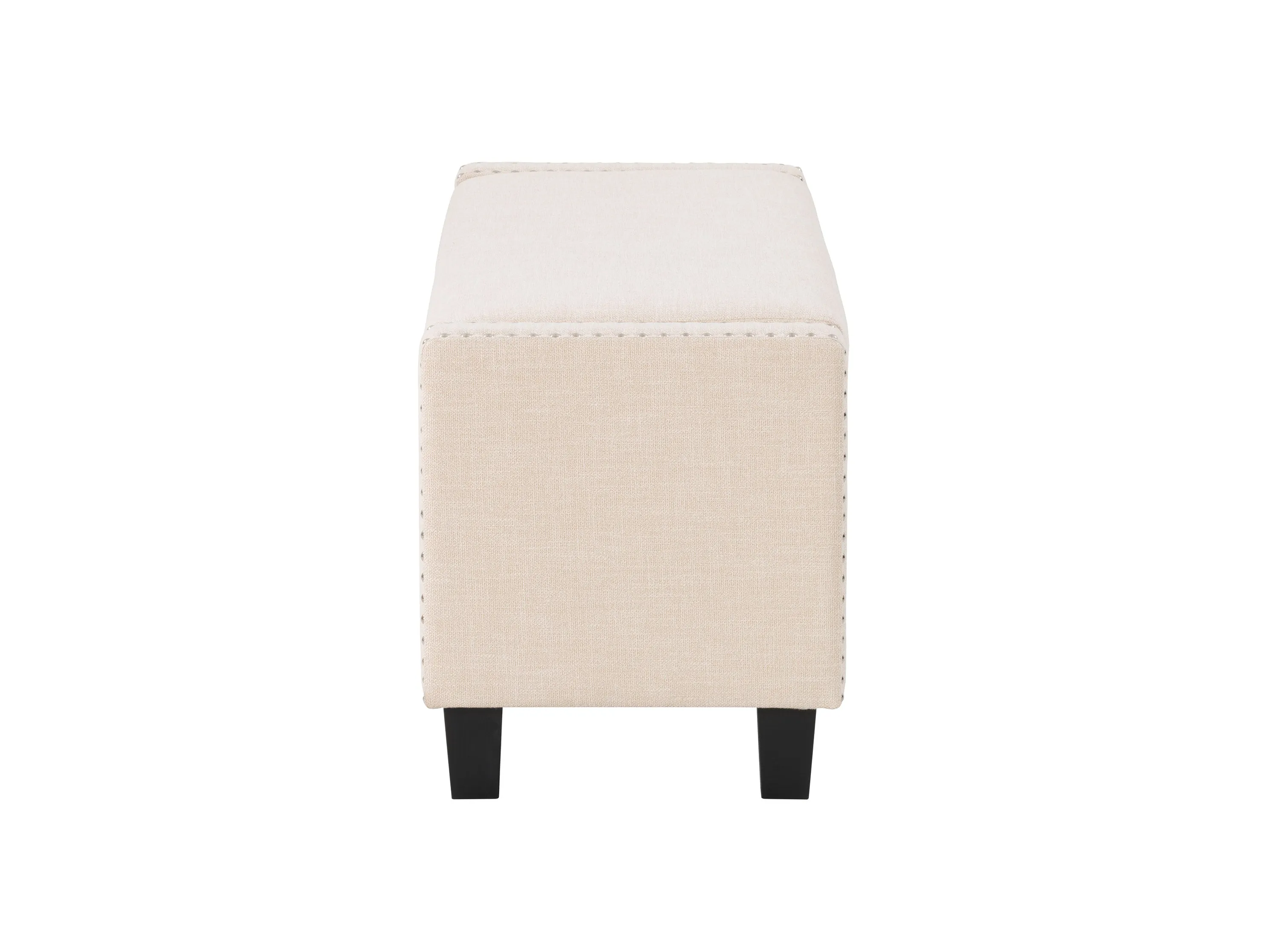 Beige Storage Ottoman