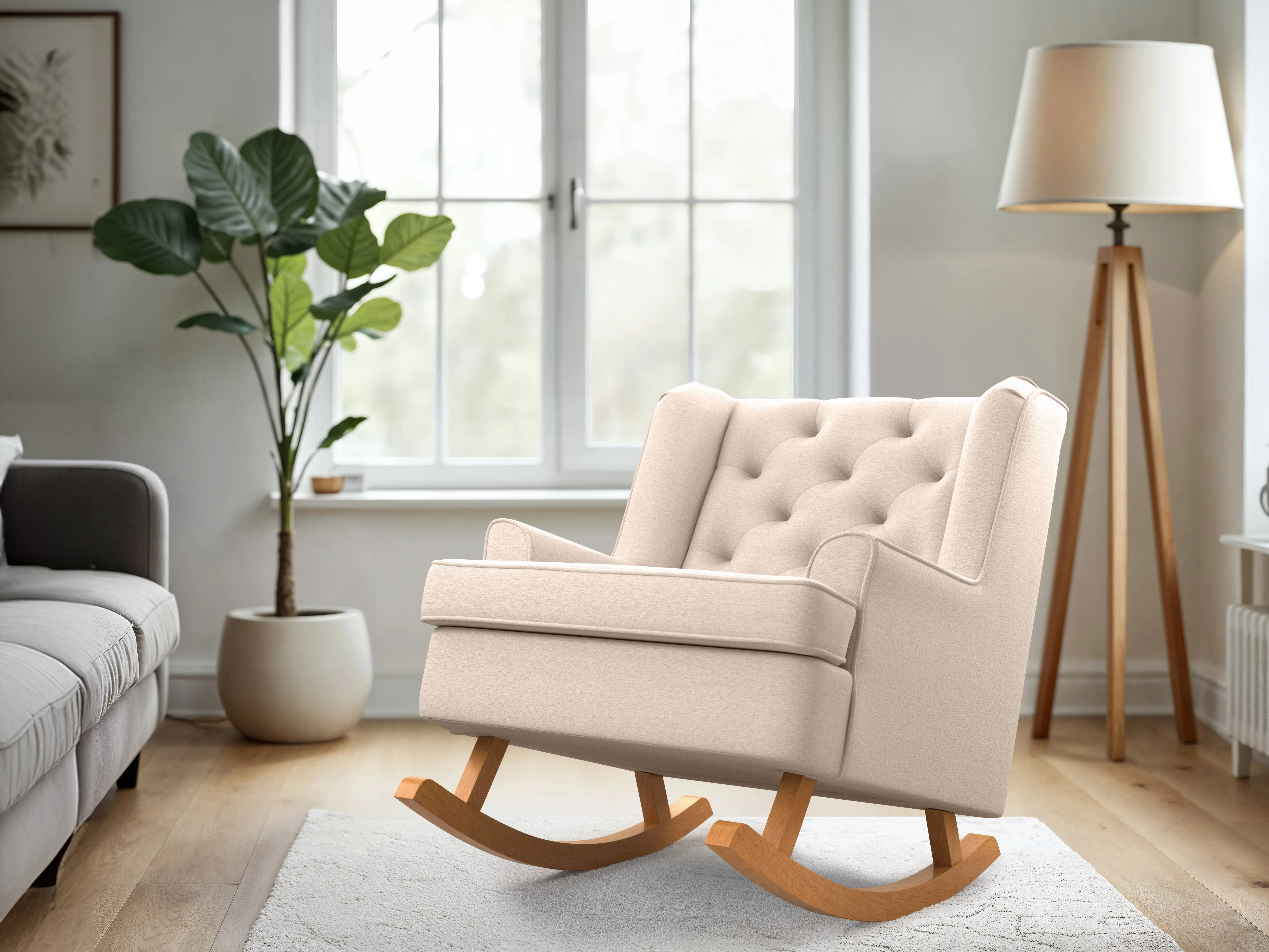 Beige Timeless Rocking Chair