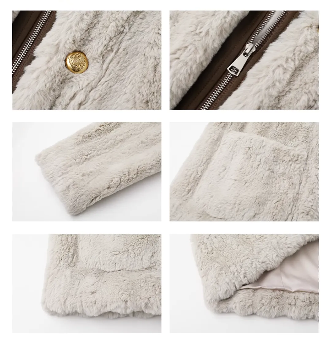 Bicolor Fur Coat