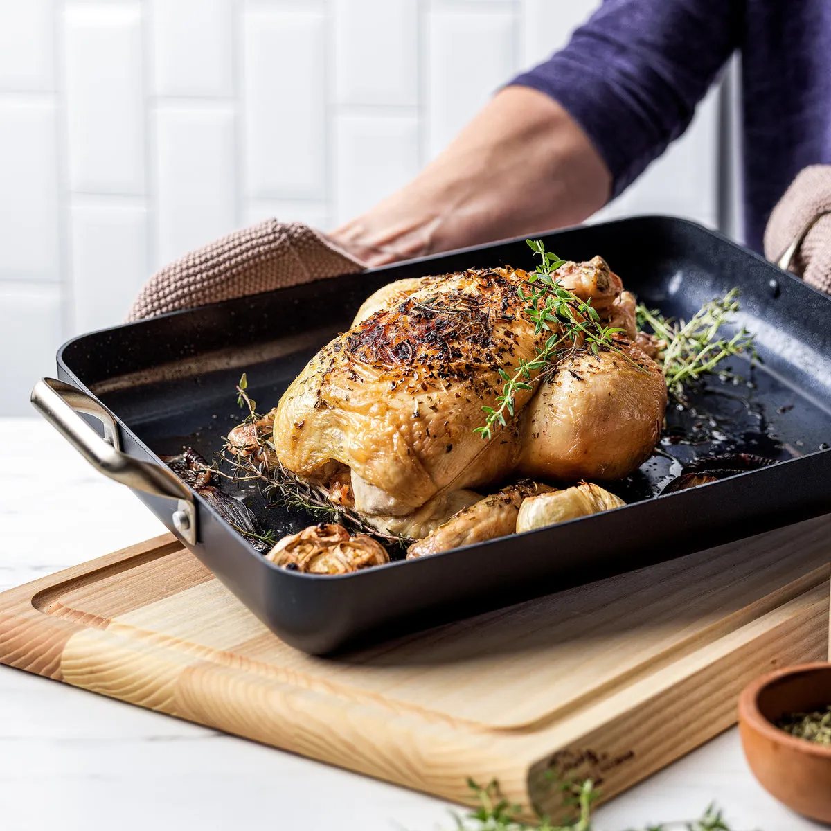 Ceramic Nonstick 13.8" x 10" Rectangular Roaster