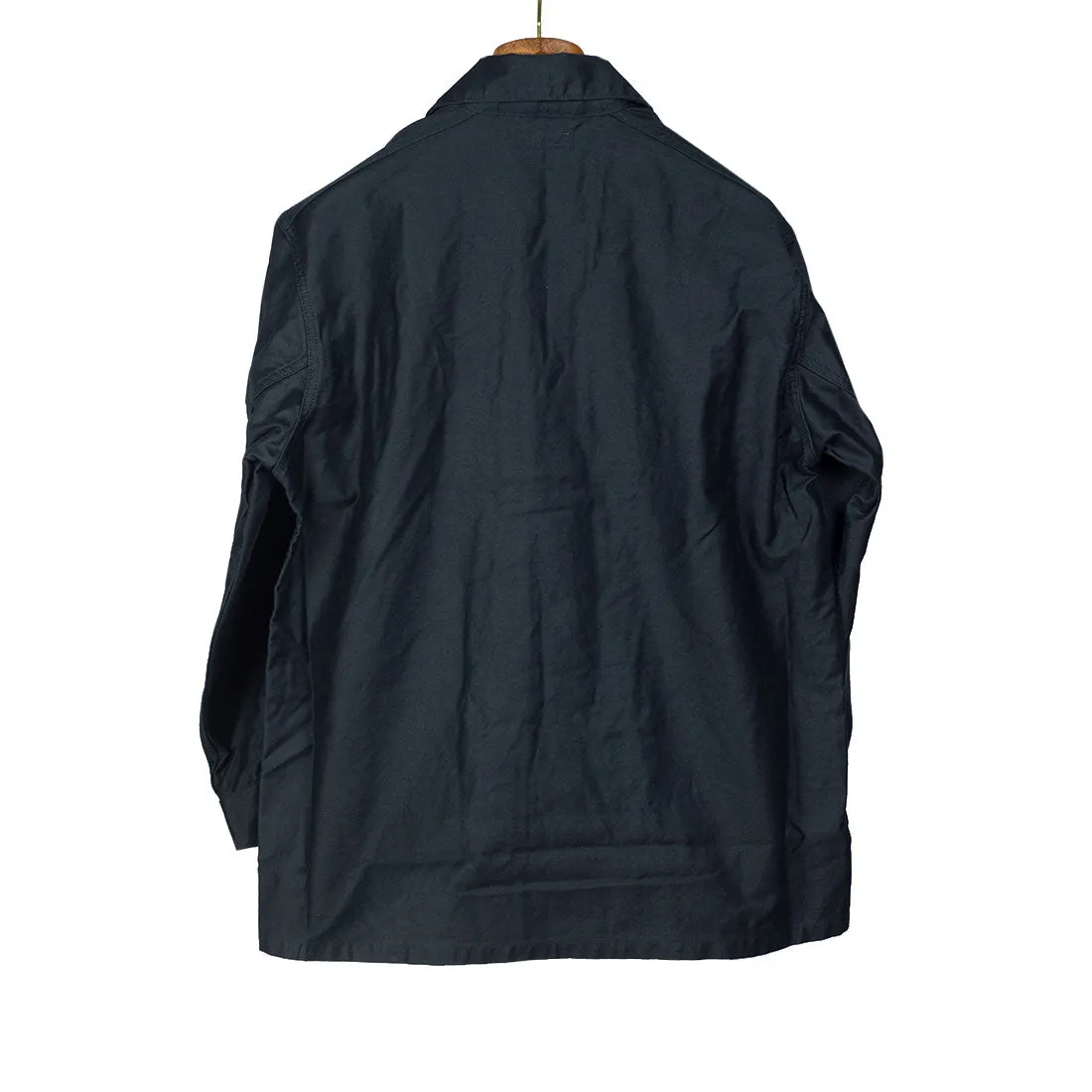 Chore jacket in navy reverse sateen cotton