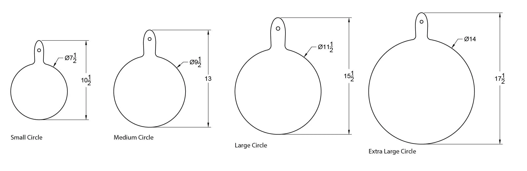 Circle Cutting & Serving Boards