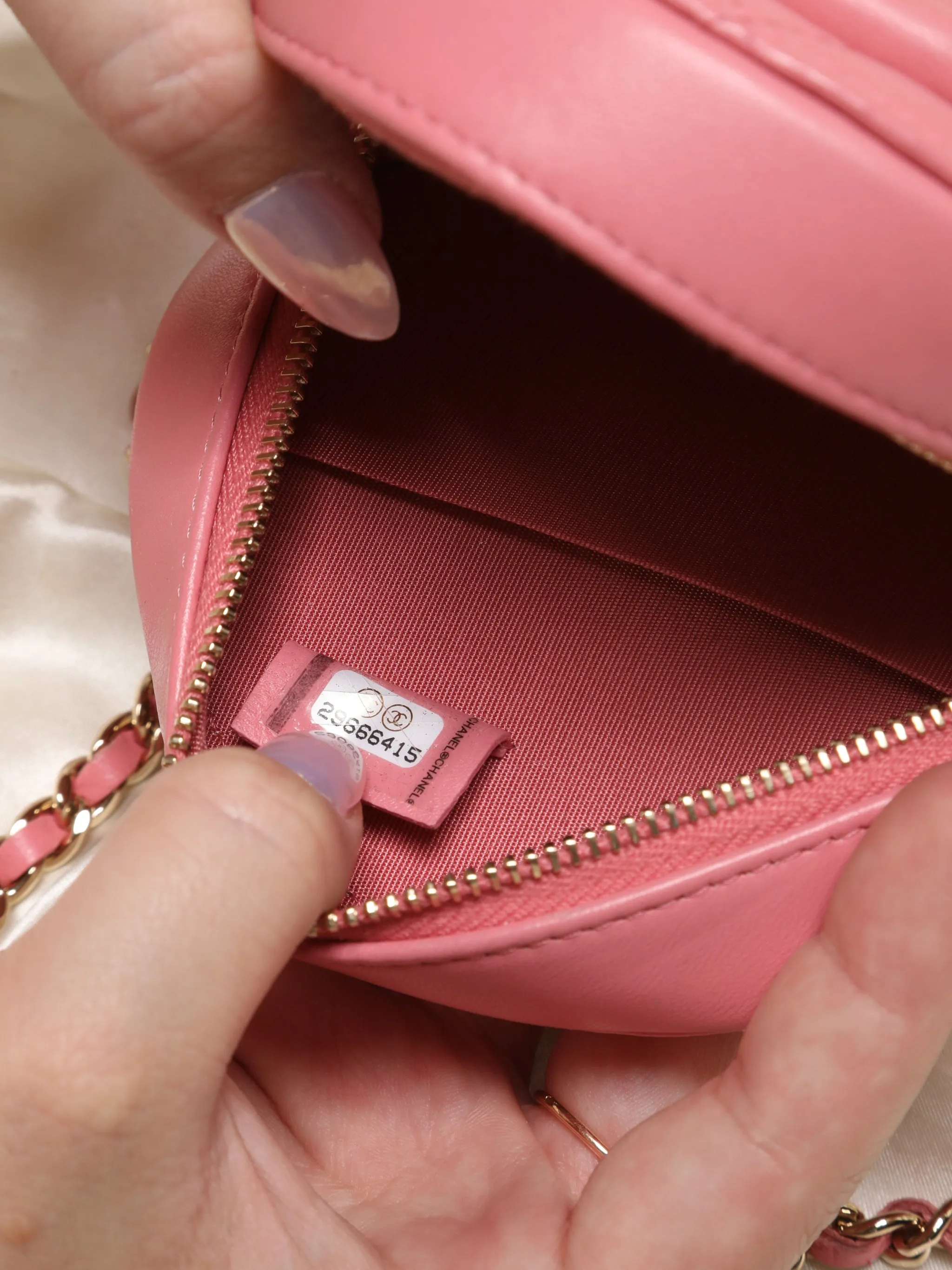 CL Lambskin Pink Chain Circle Top Handle Mini Bag