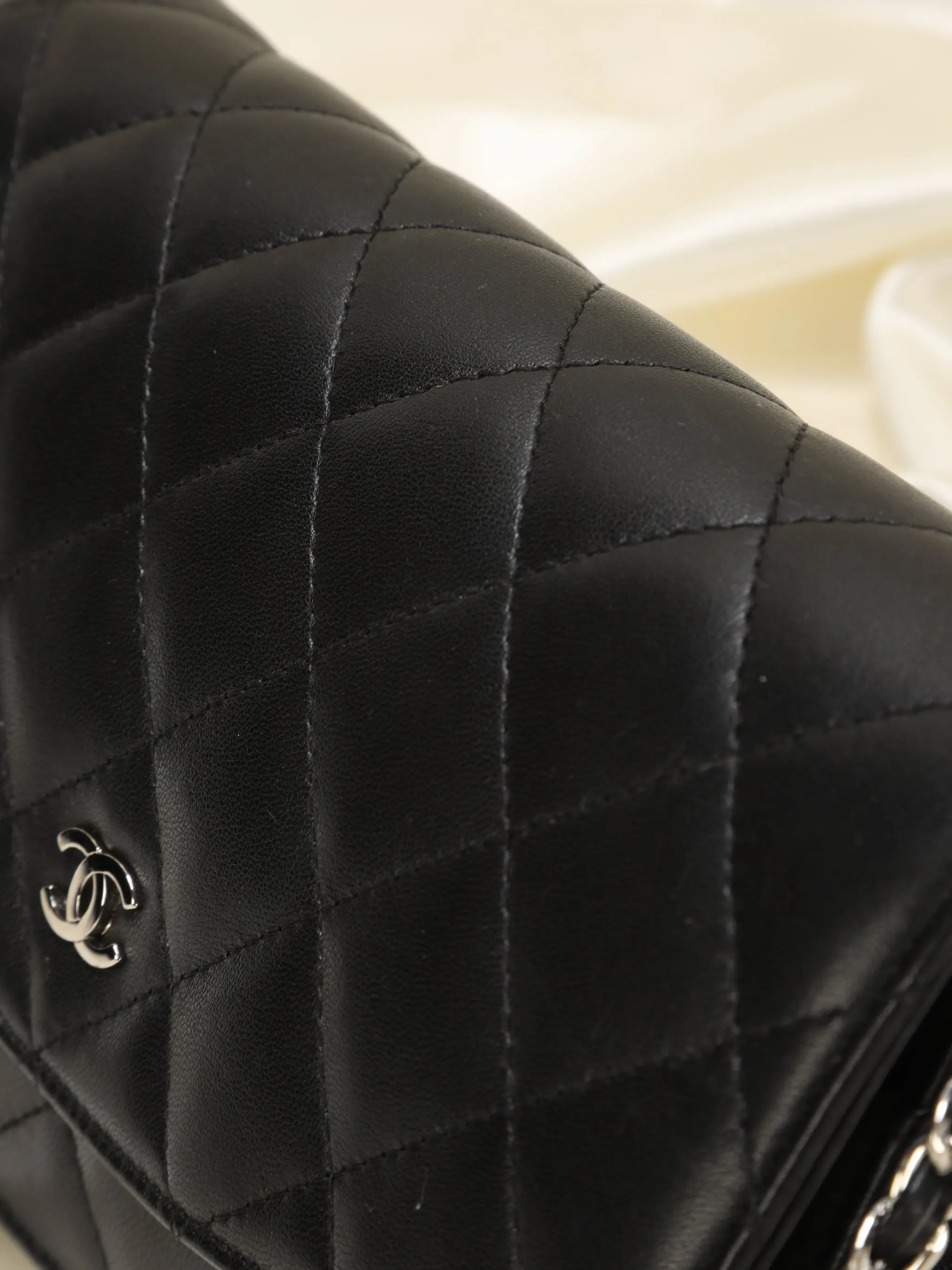 CL Lambskin Quilted Clutch on Chain