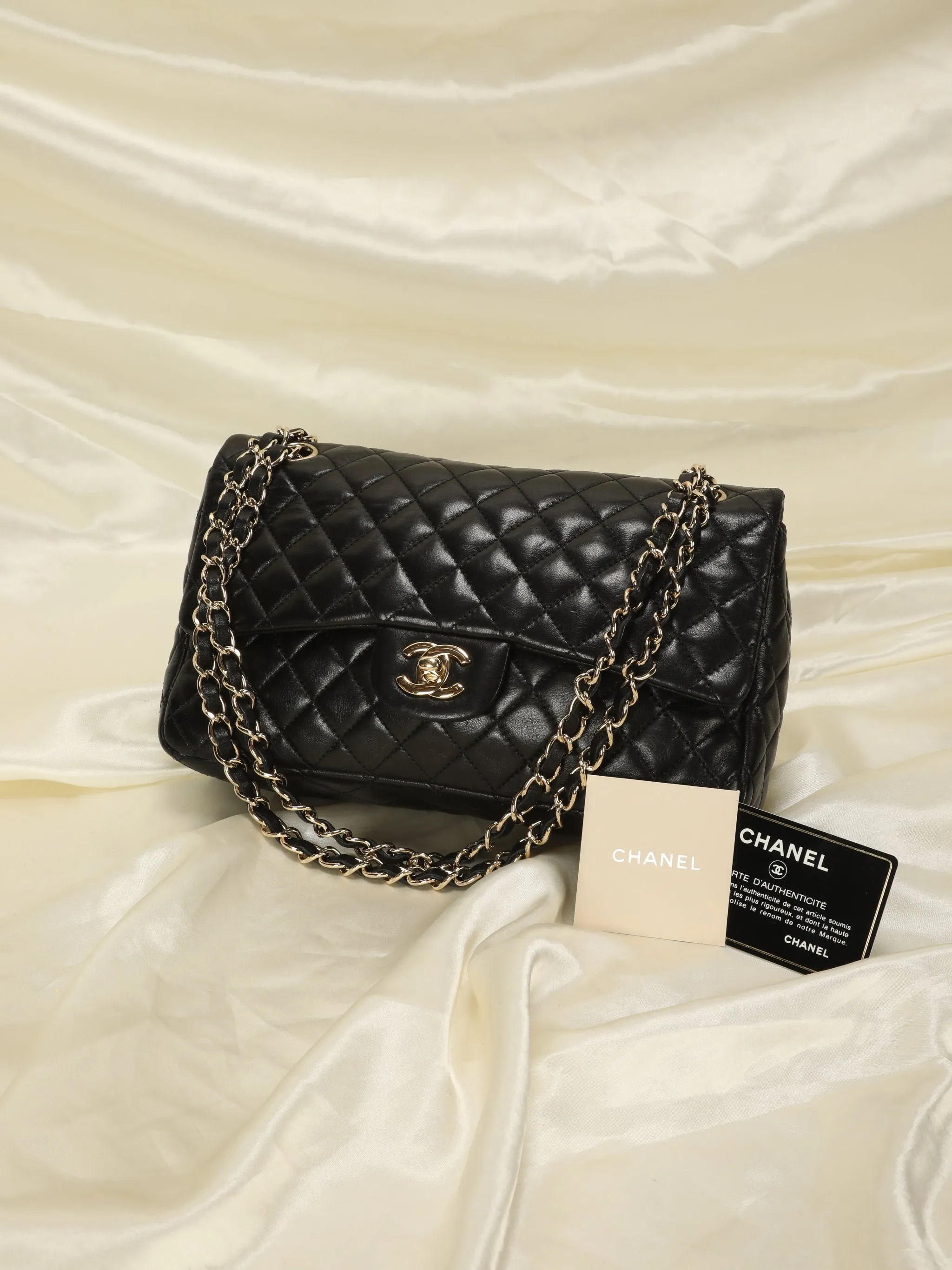 CL Lambskin Quilted Single Flap Bag