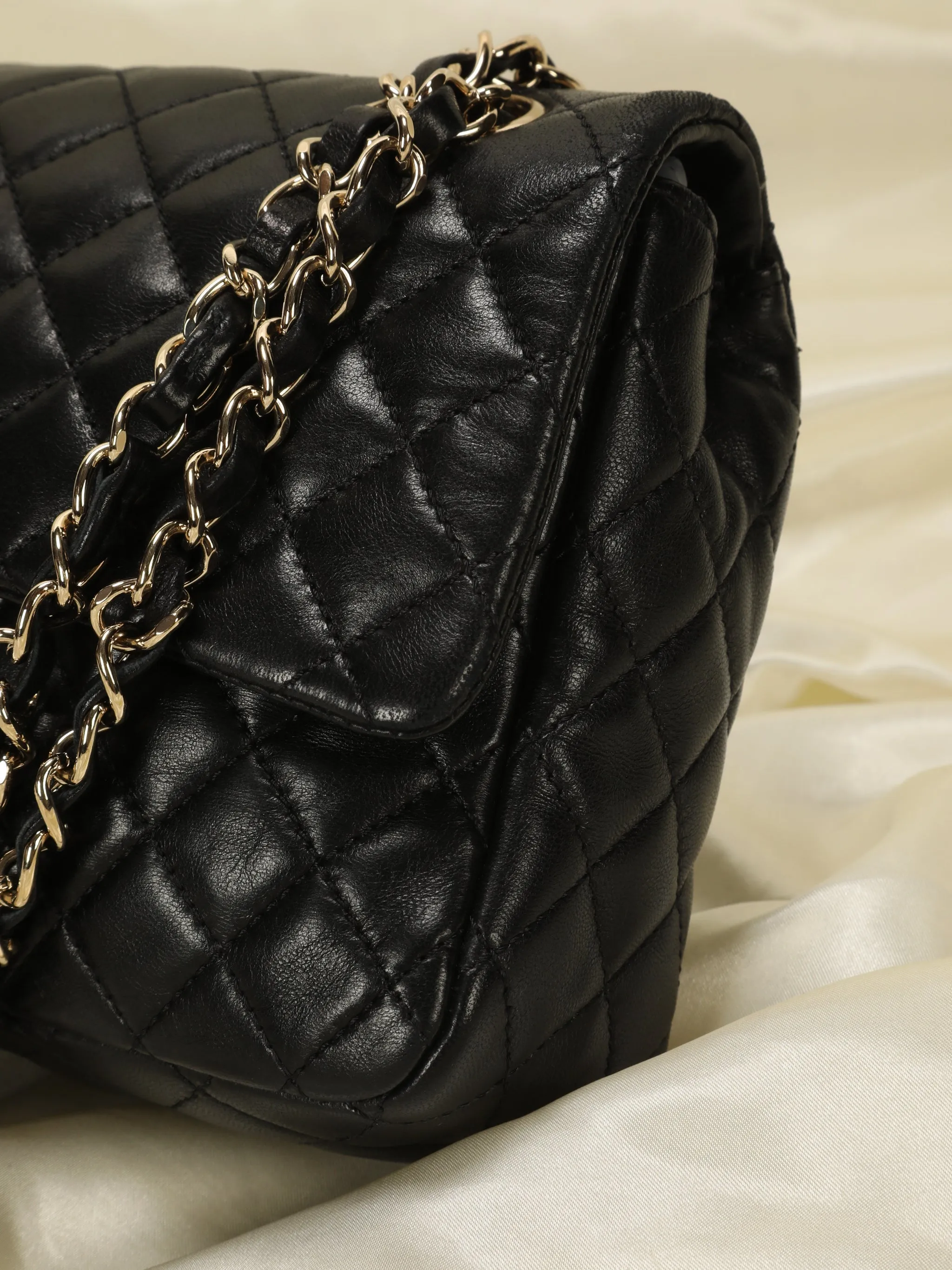 CL Lambskin Quilted Single Flap Bag