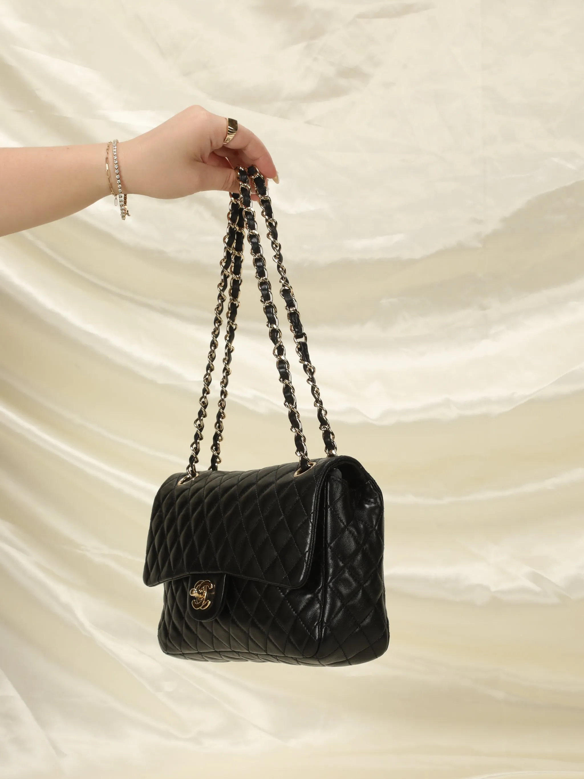 CL Lambskin Quilted Single Flap Bag