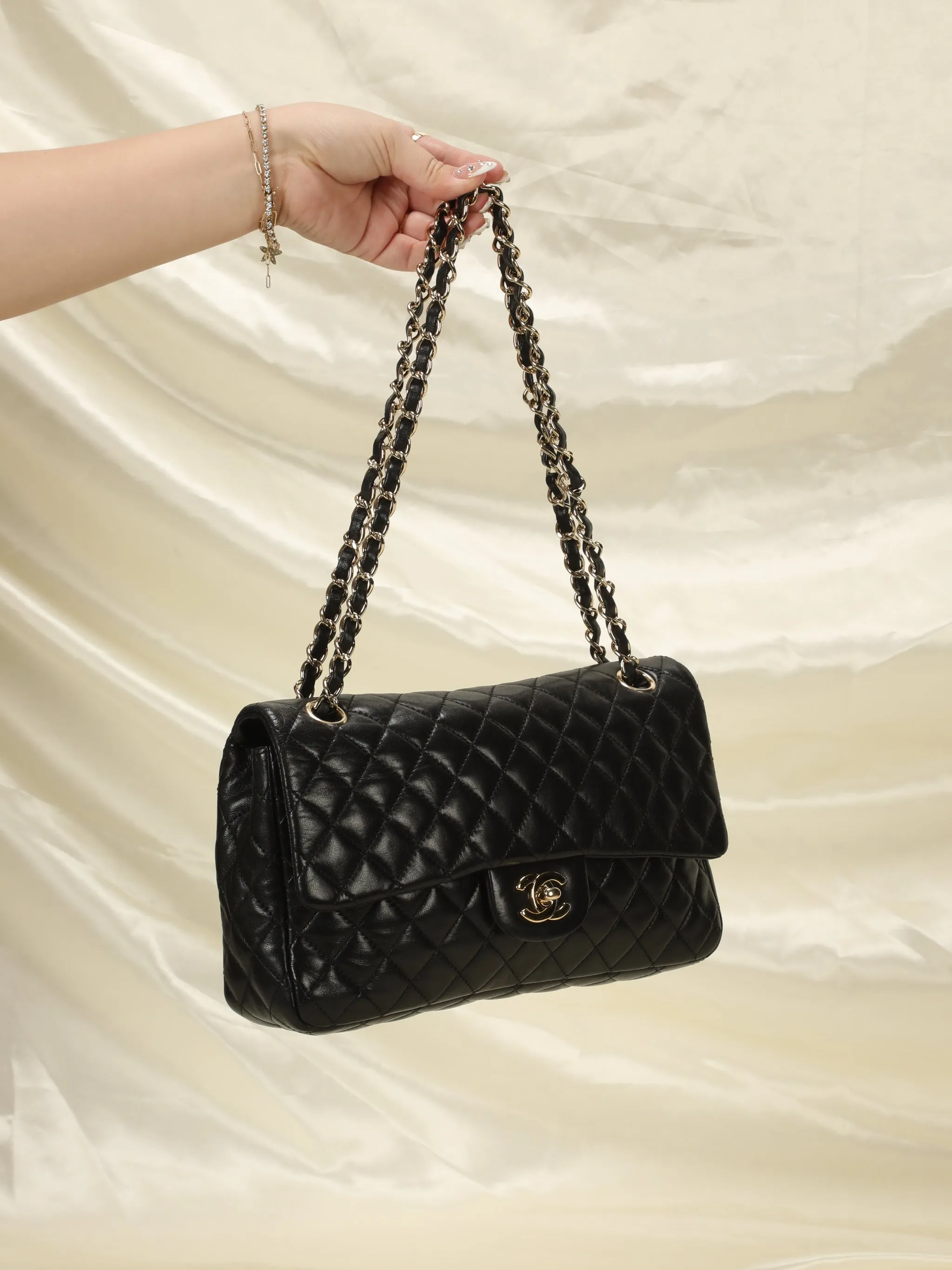 CL Lambskin Quilted Single Flap Bag