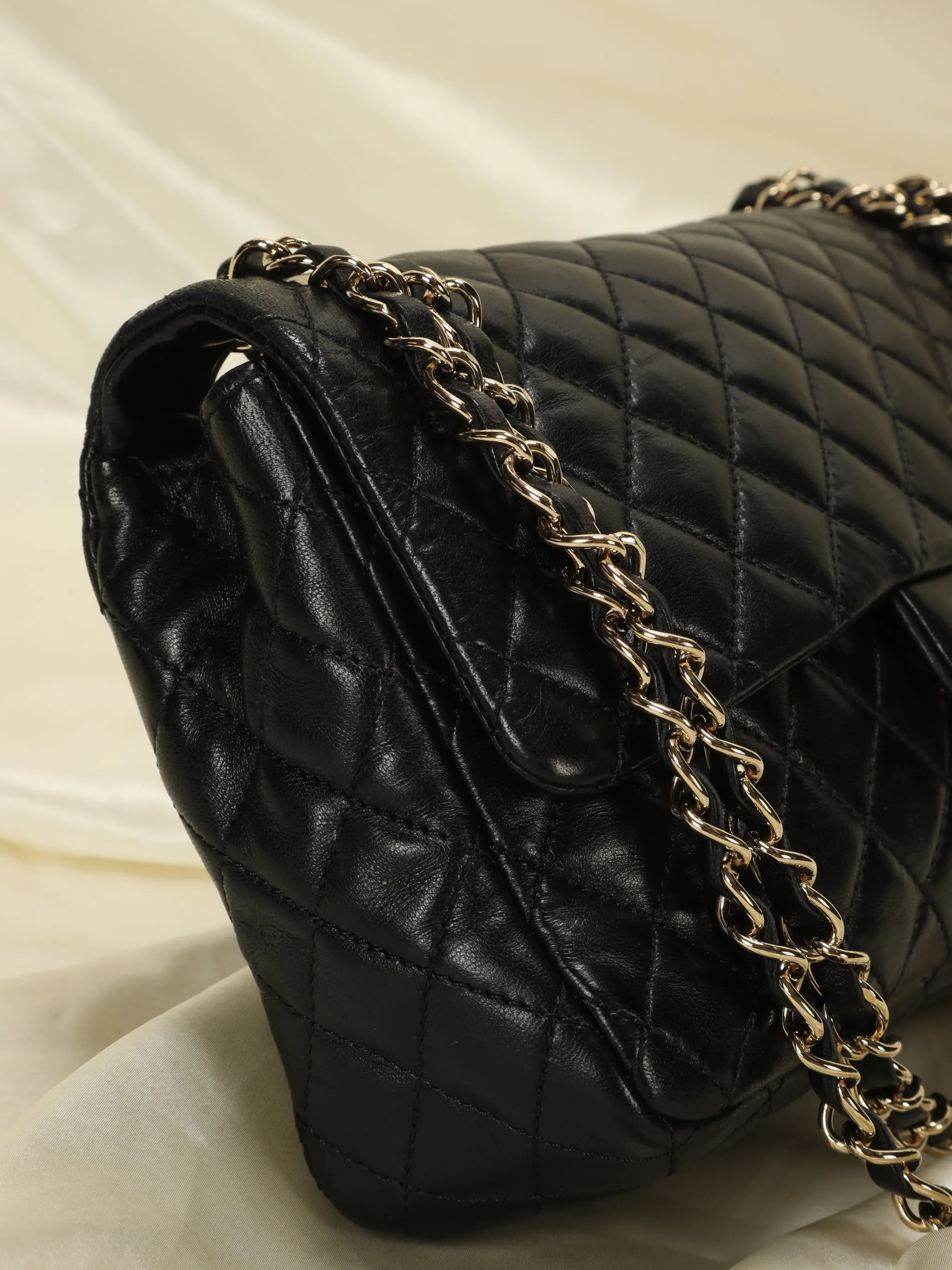 CL Lambskin Quilted Single Flap Bag