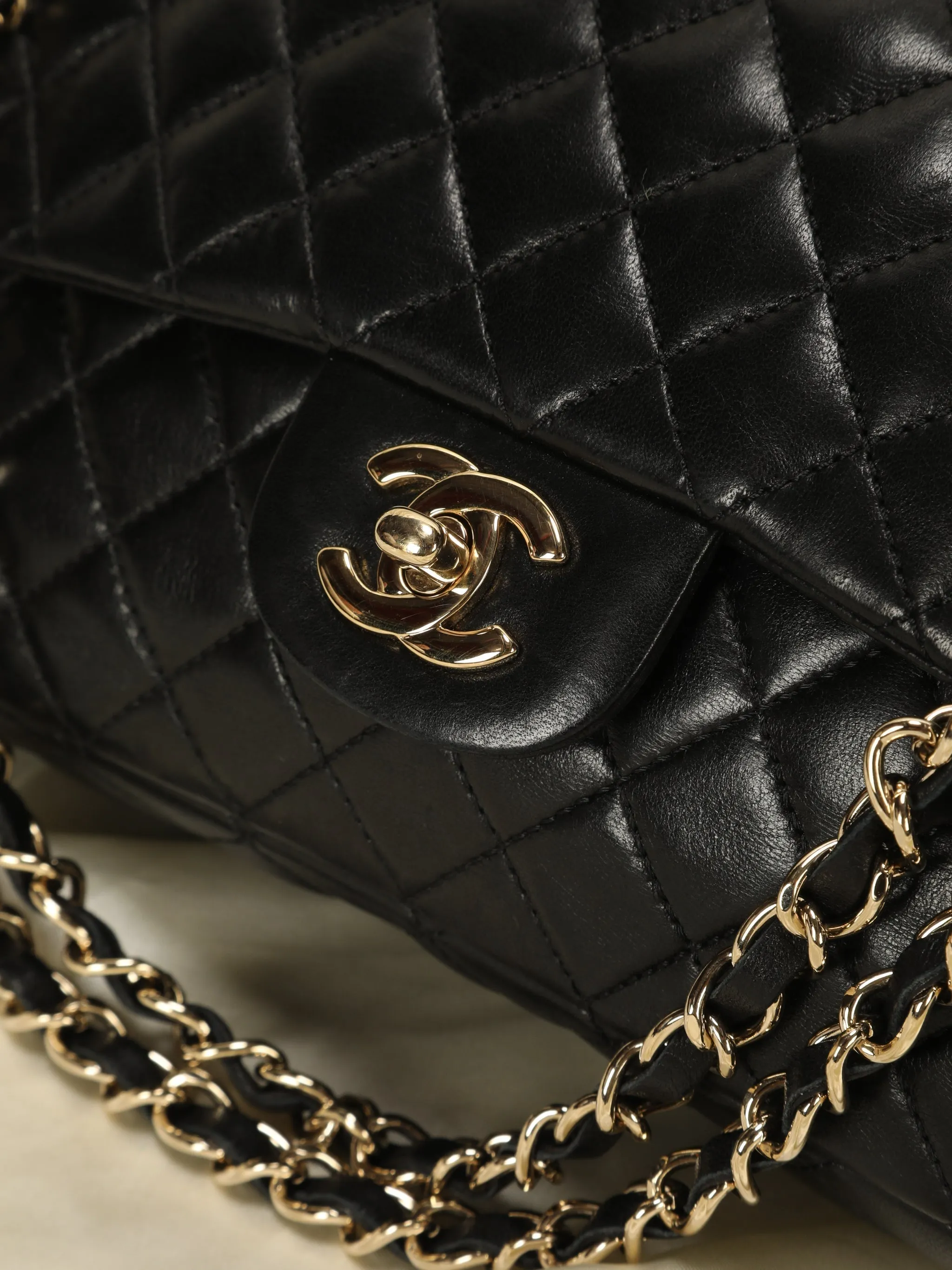 CL Lambskin Quilted Single Flap Bag