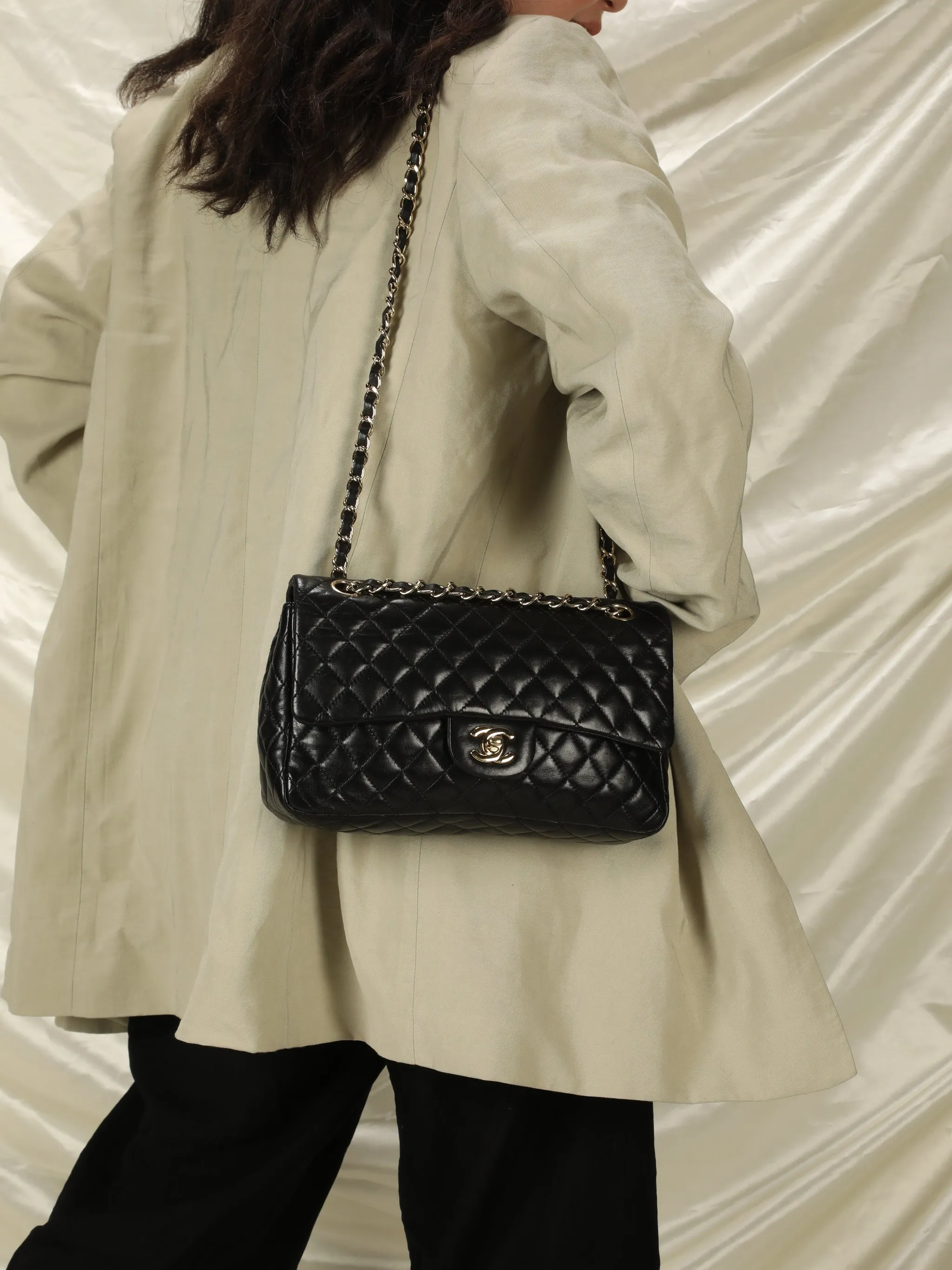 CL Lambskin Quilted Single Flap Bag