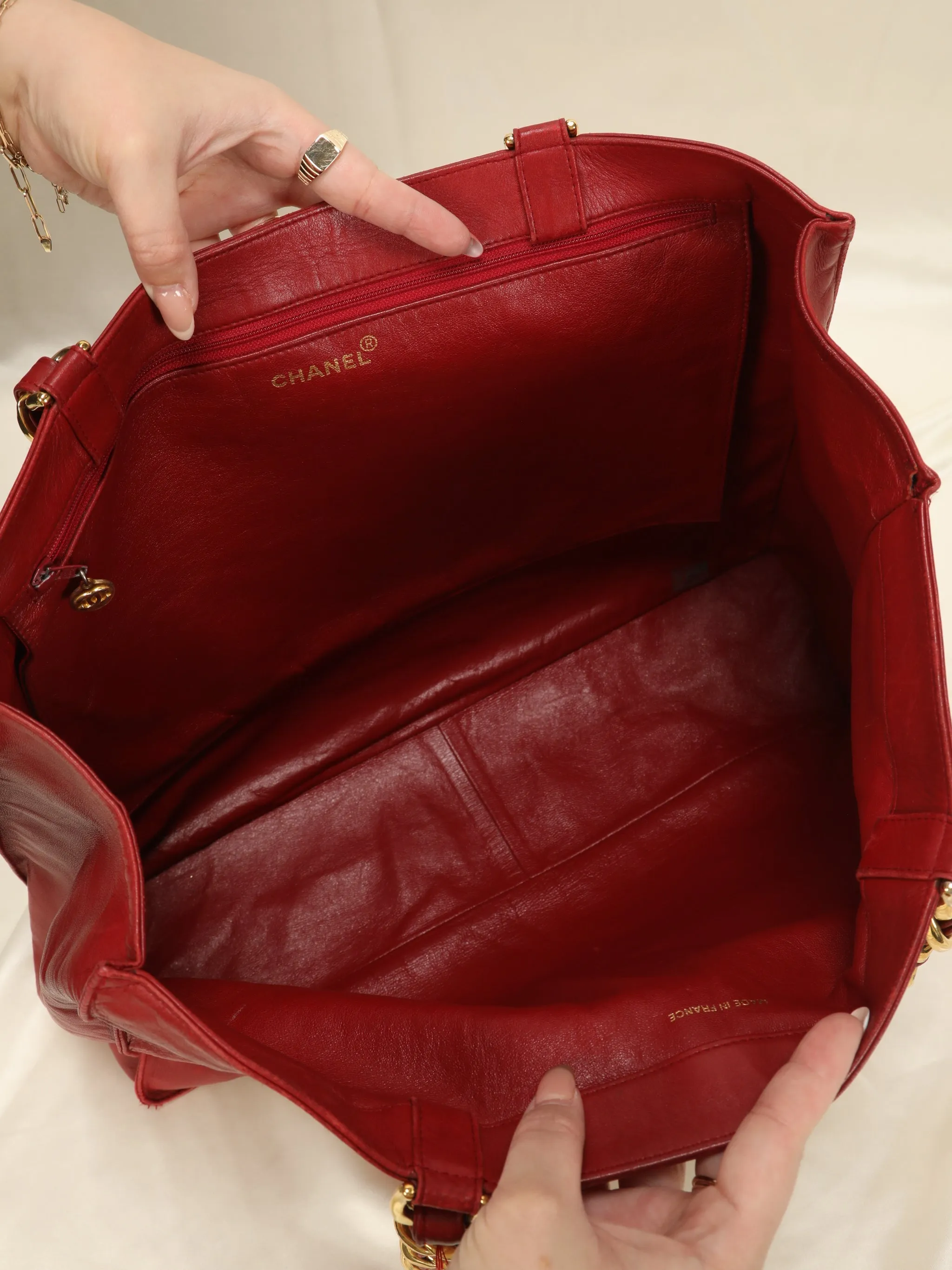 CL Lambskin Tote Bag