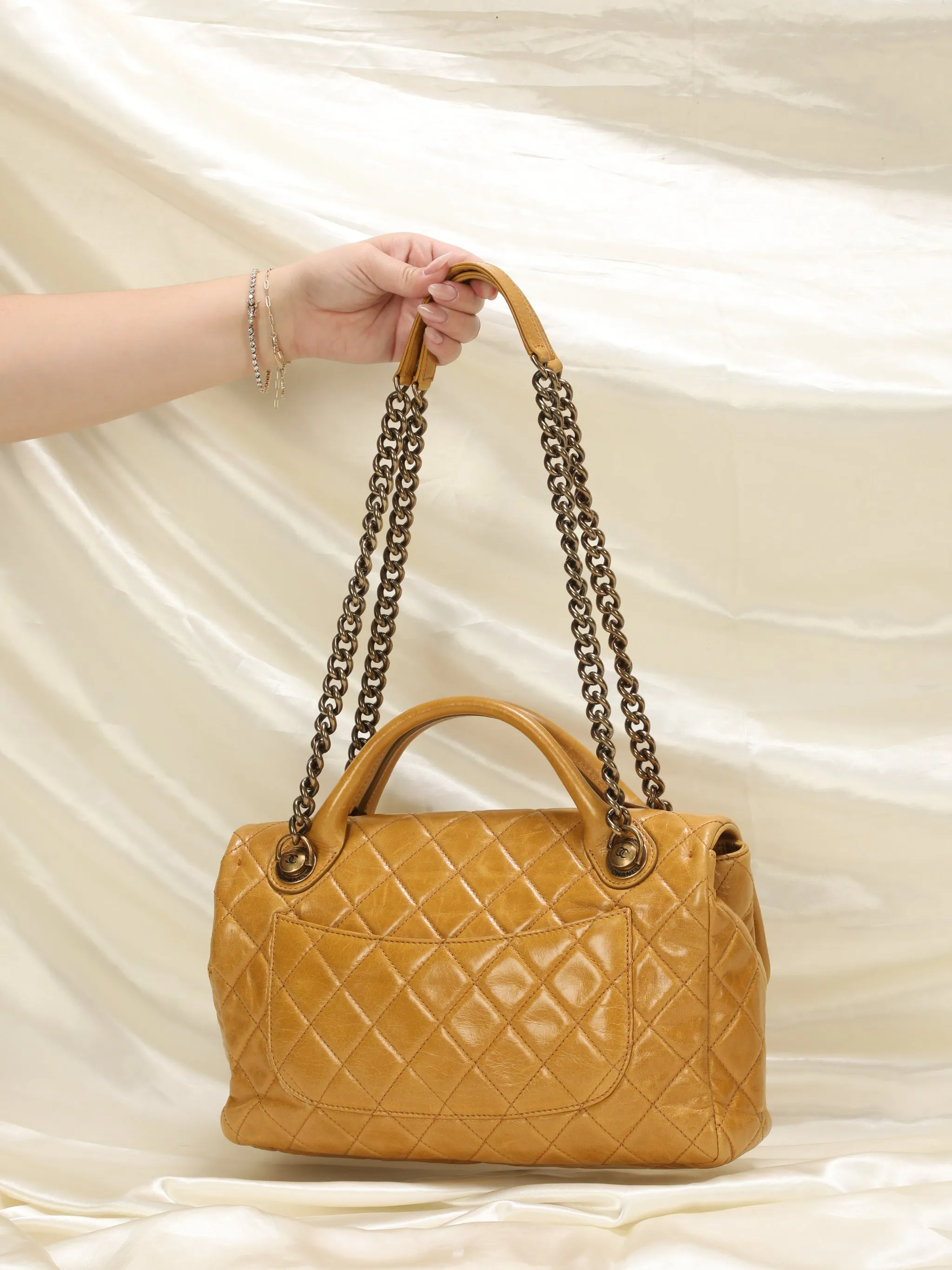 CL Mustard Top Handle Shoulder Bag