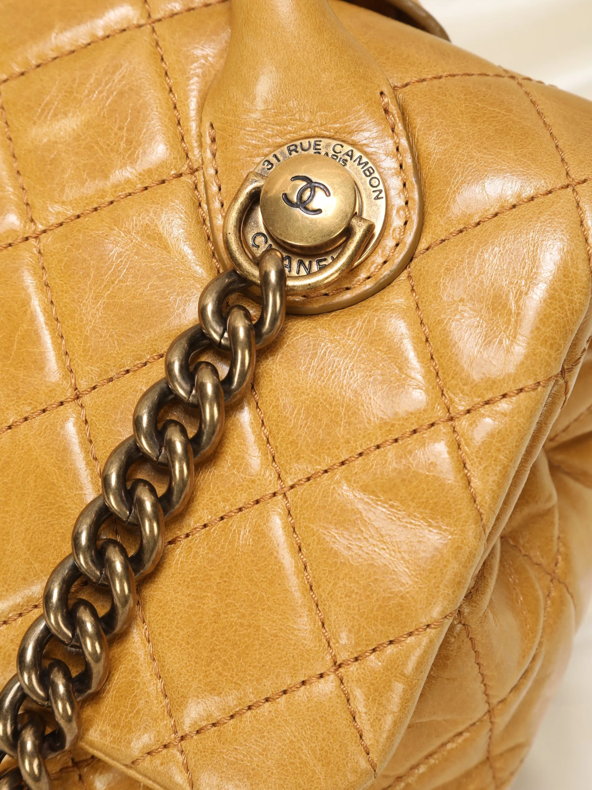 CL Mustard Top Handle Shoulder Bag