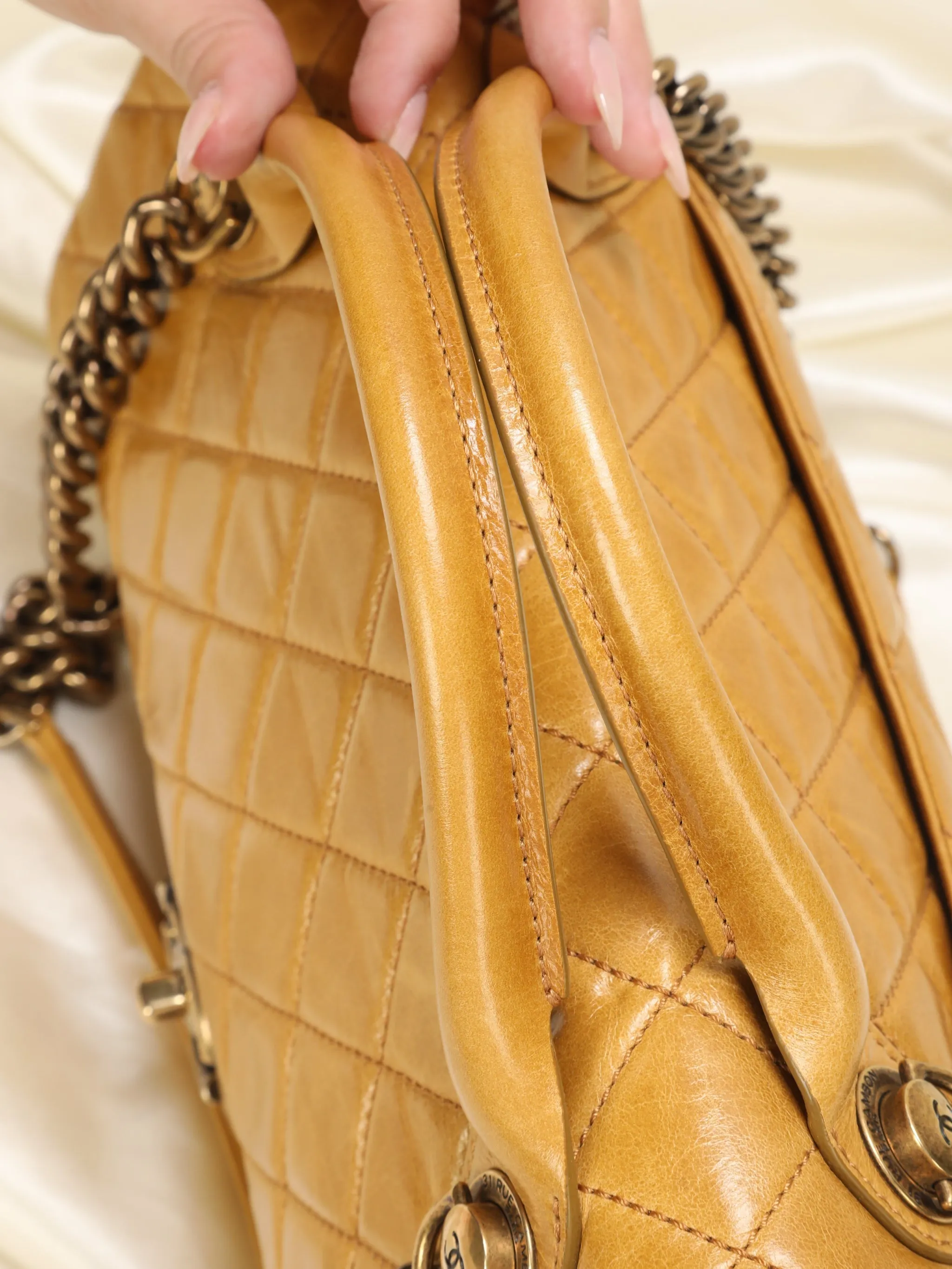 CL Mustard Top Handle Shoulder Bag