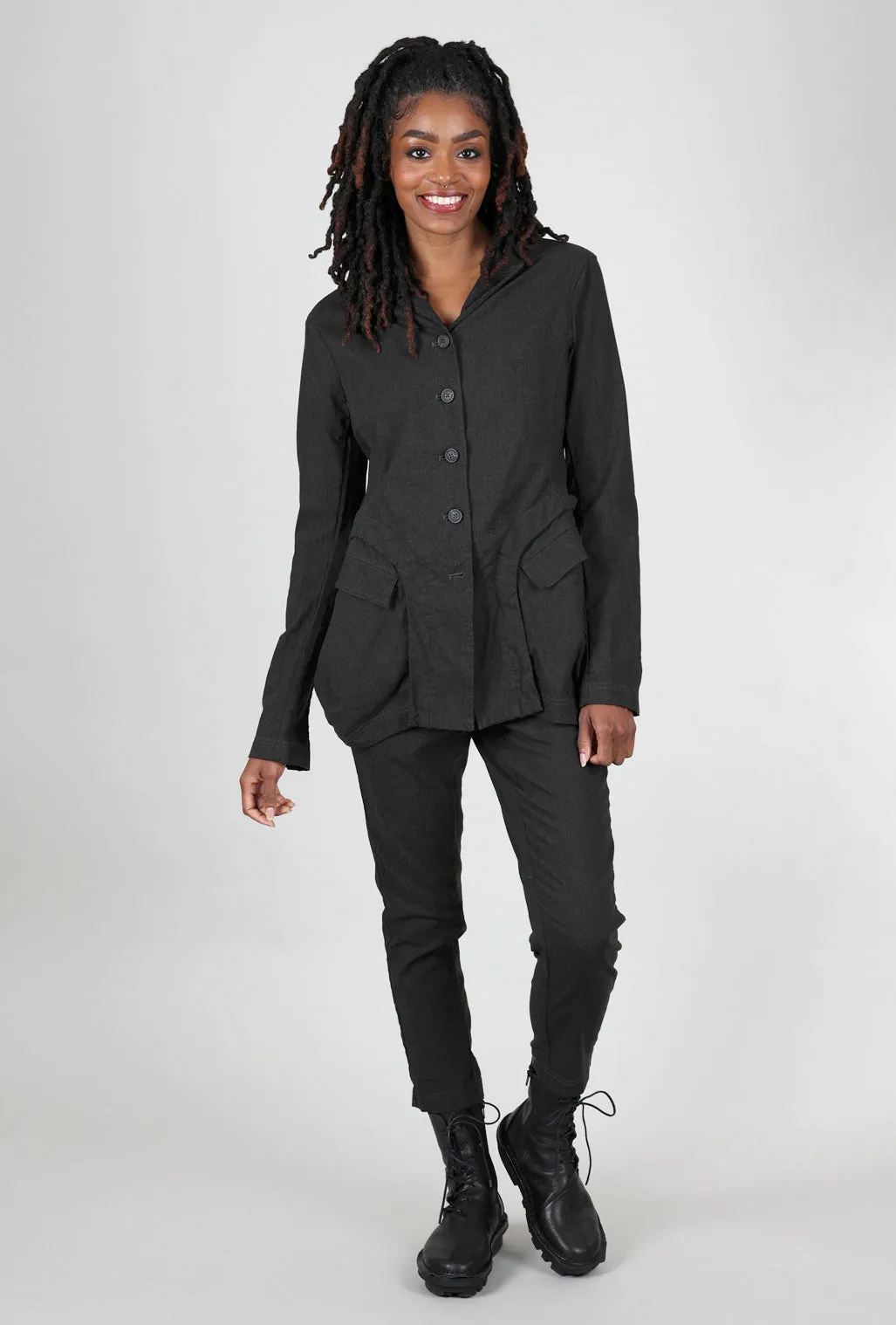 Cotton-Wool Subtle Stripe Jacket, Jungle