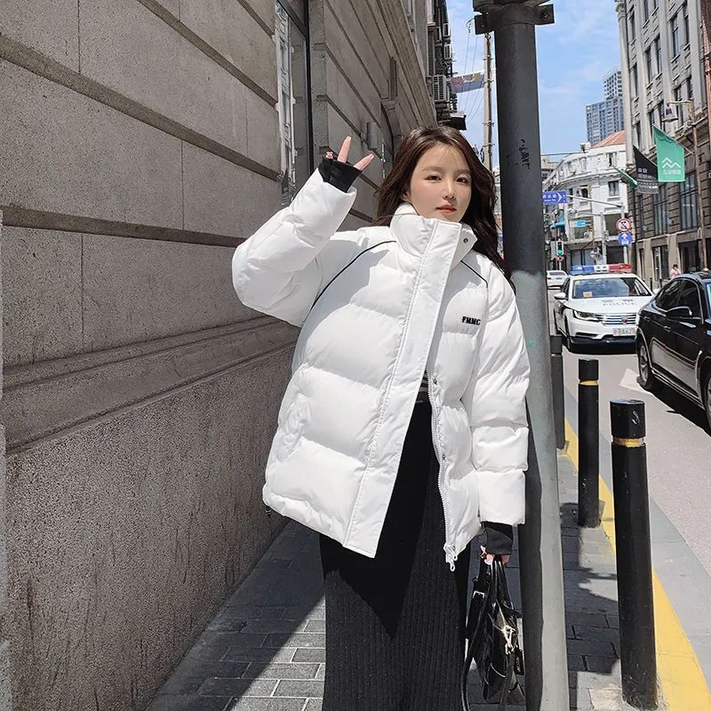 deanwangkt Women's cotton-padded jacket for winter  new students Korean thickening simple parkas high street preppy short bread coats