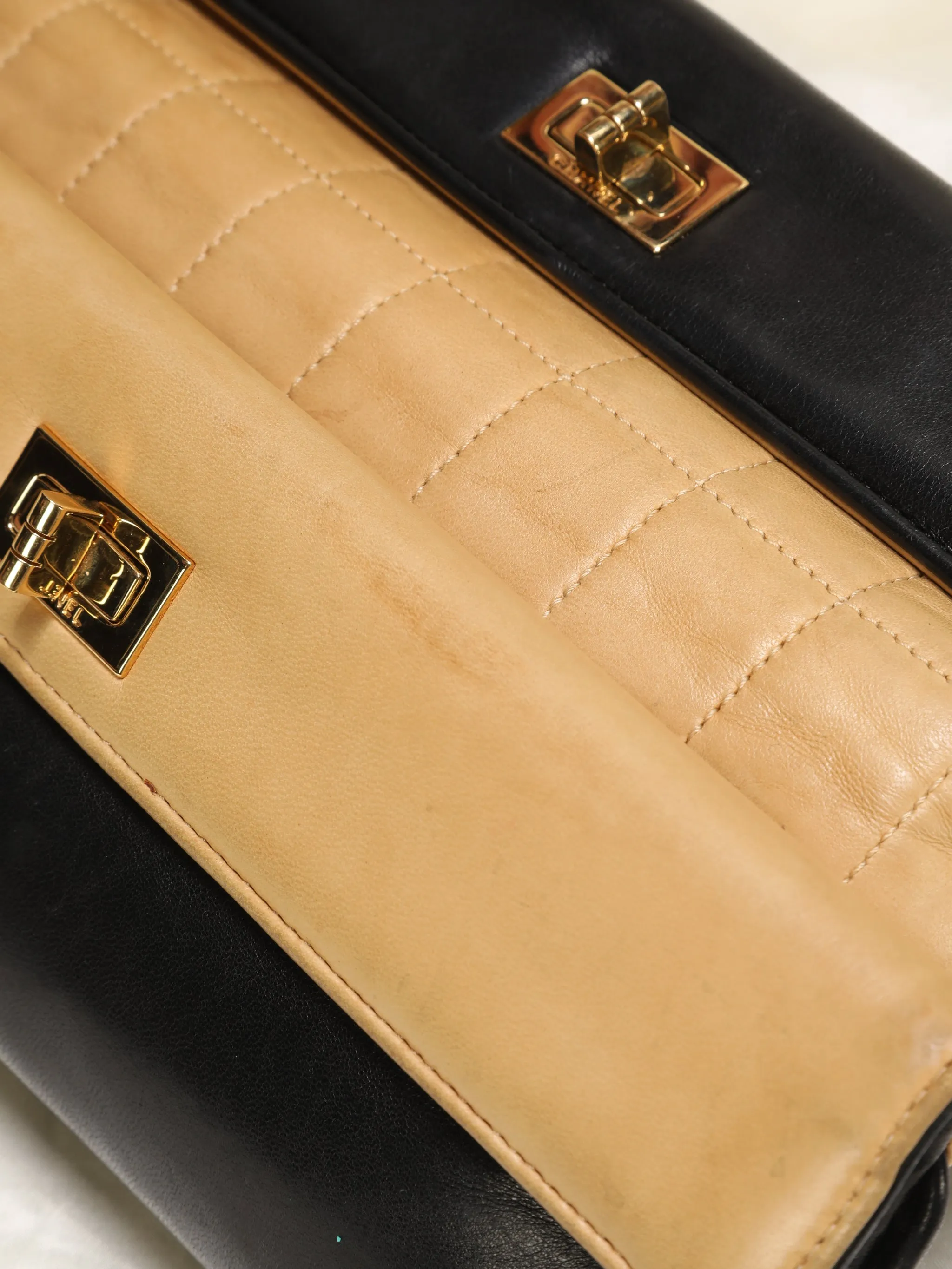 Extremely Rare CL Lambskin Double Turnlock Bag