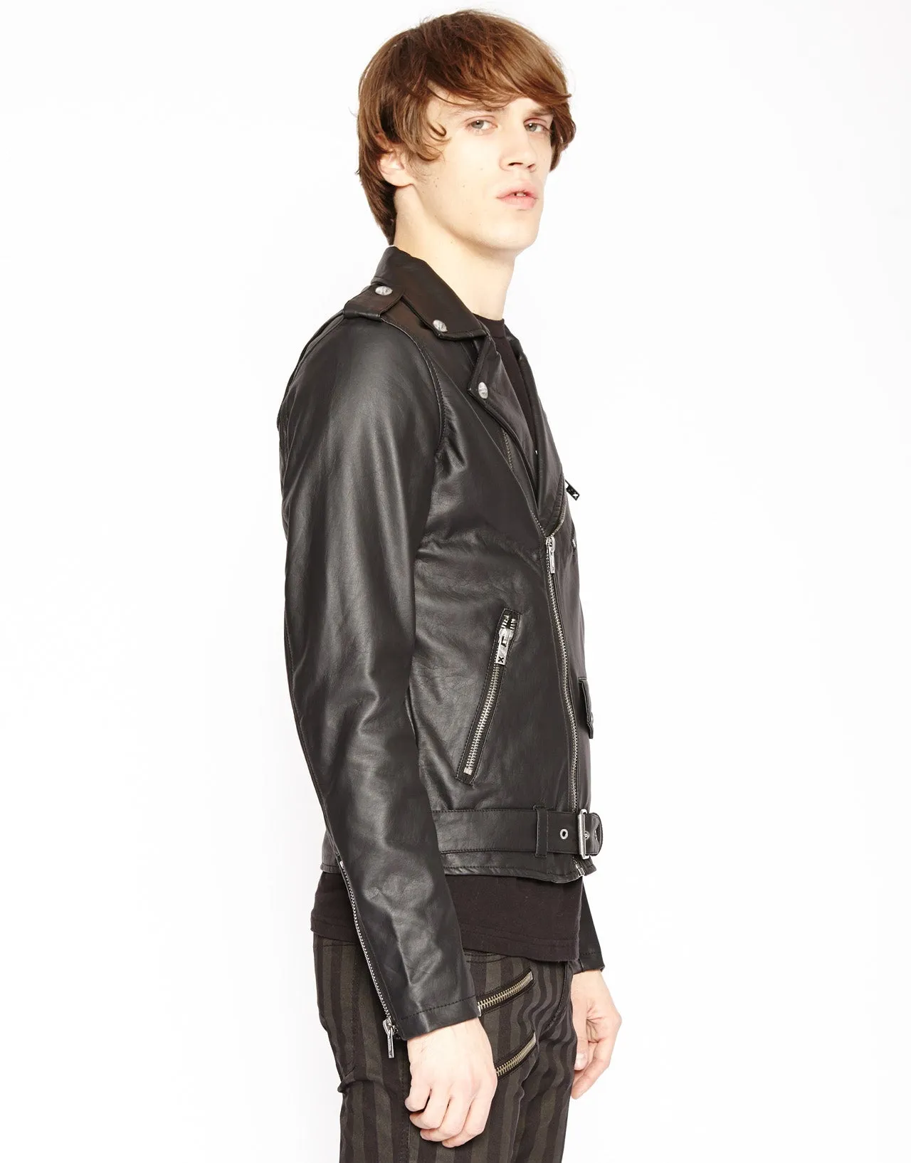 Faux Leather Moto Jacket