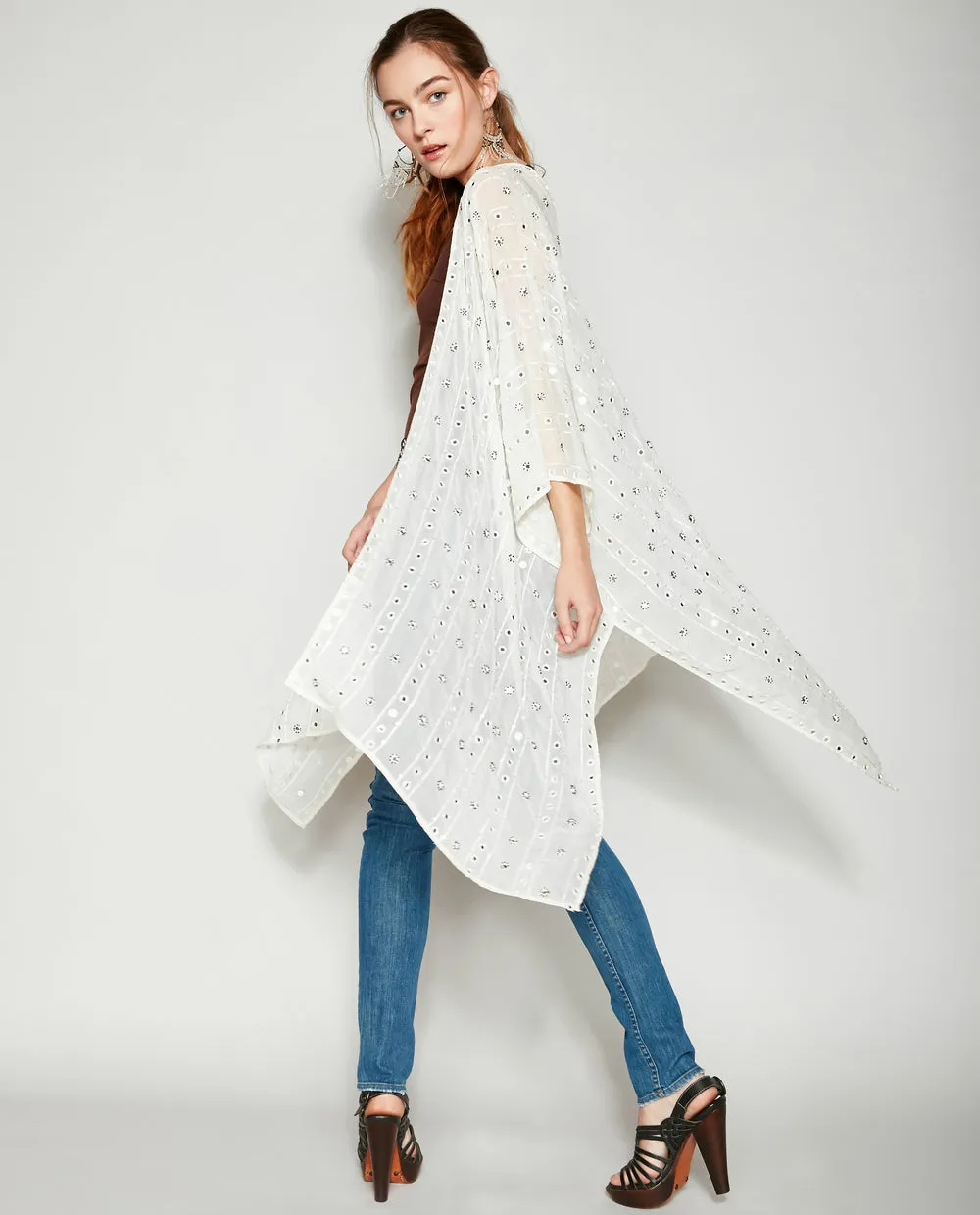 FORTUNA IVORY SILK KIMONO