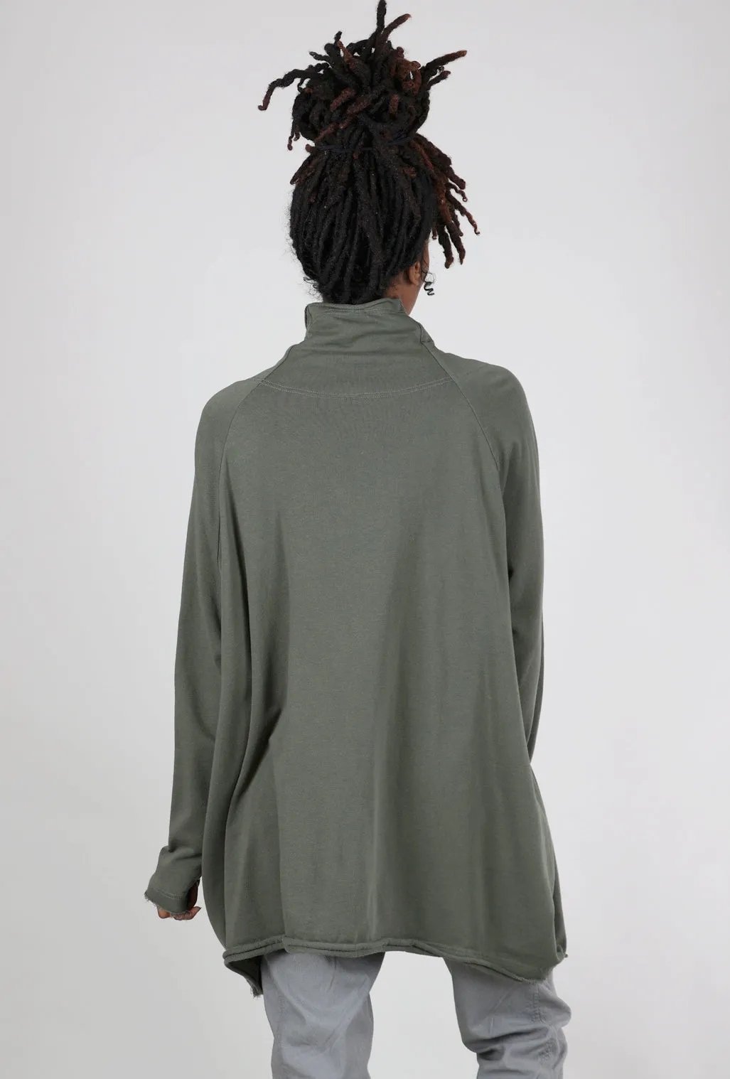 Grosgrain Detail Sweatshirt Tunic, Camp