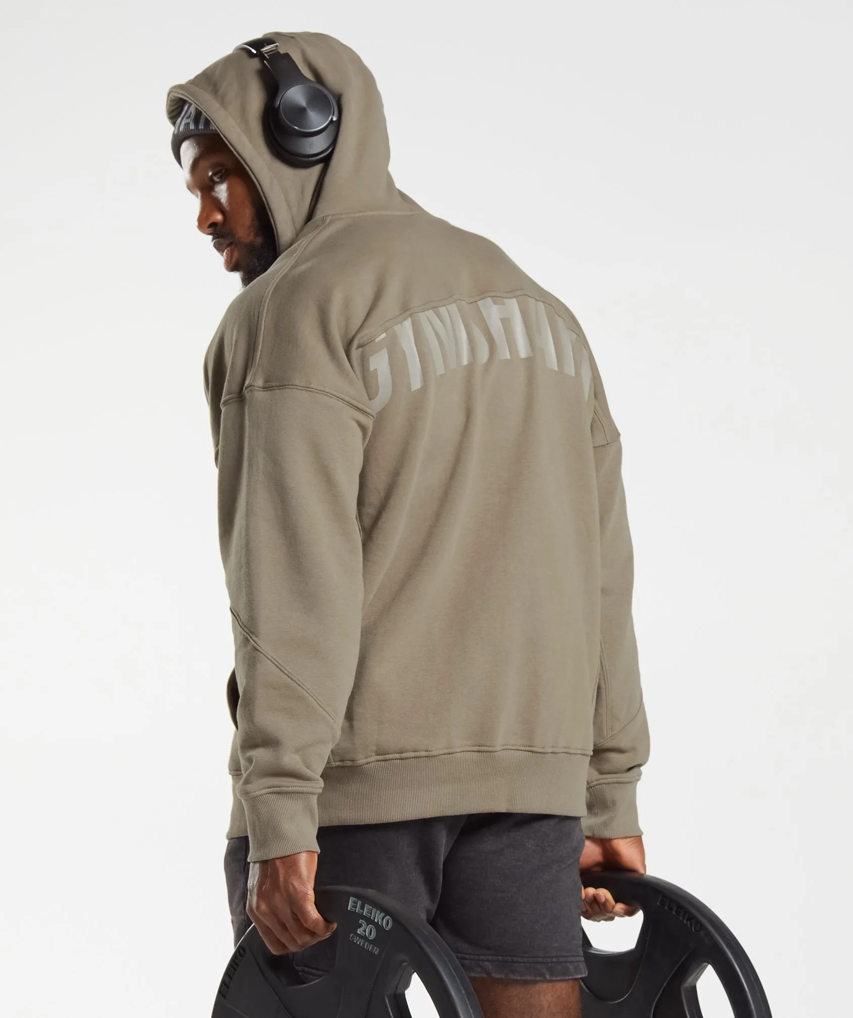 Gymshark Power Zip Hoodie - Earthy Brown